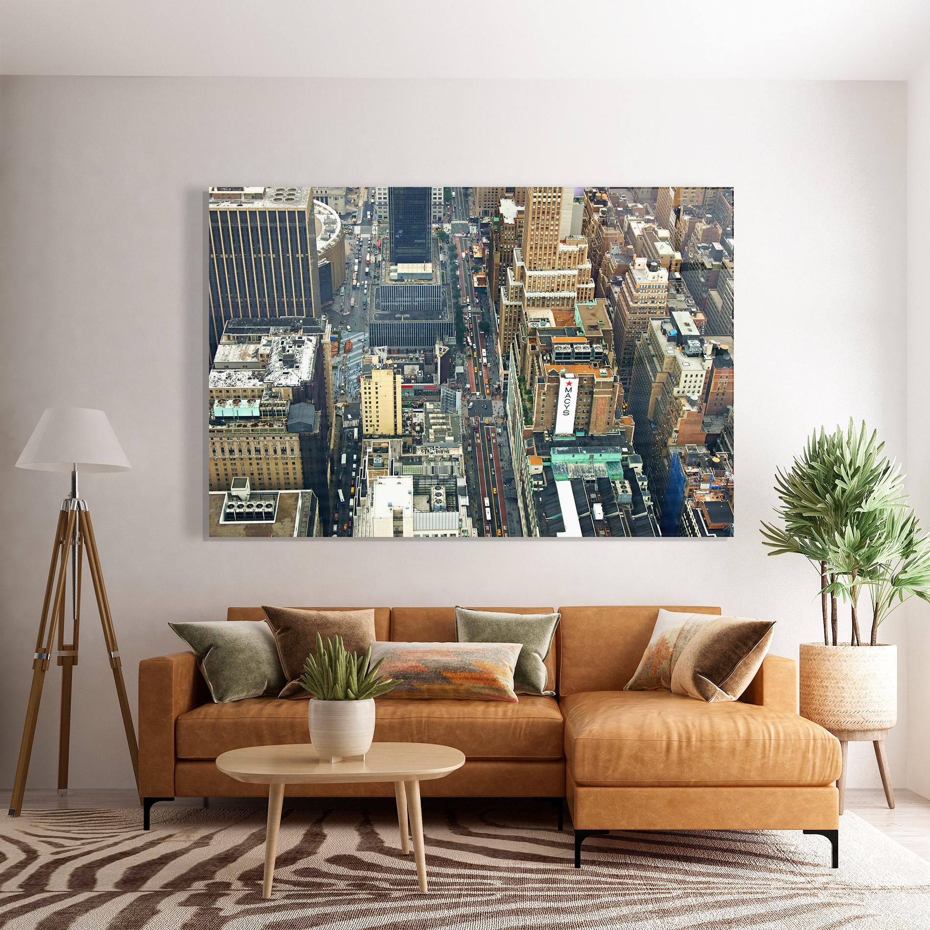 Стъклена картина Cream Tall Building mockup 7