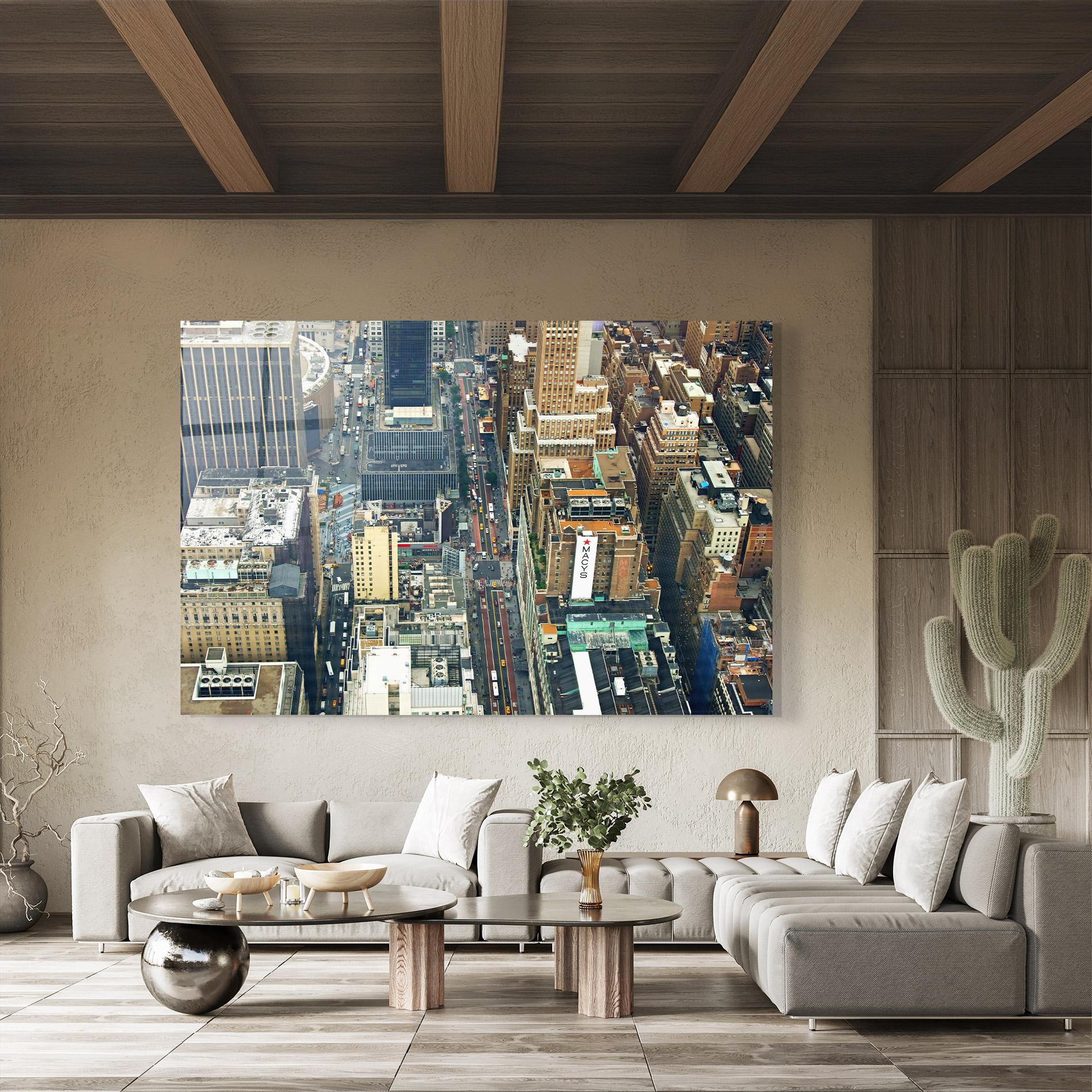 Стъклена картина Cream Tall Building mockup 8