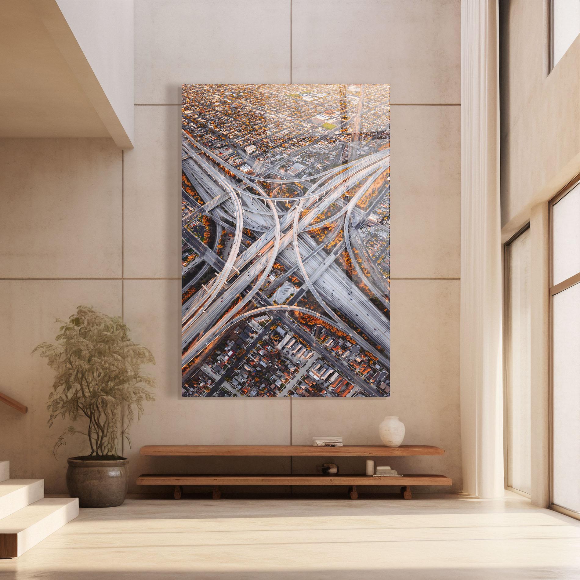 Стъклена картина Big Road City mockup 8