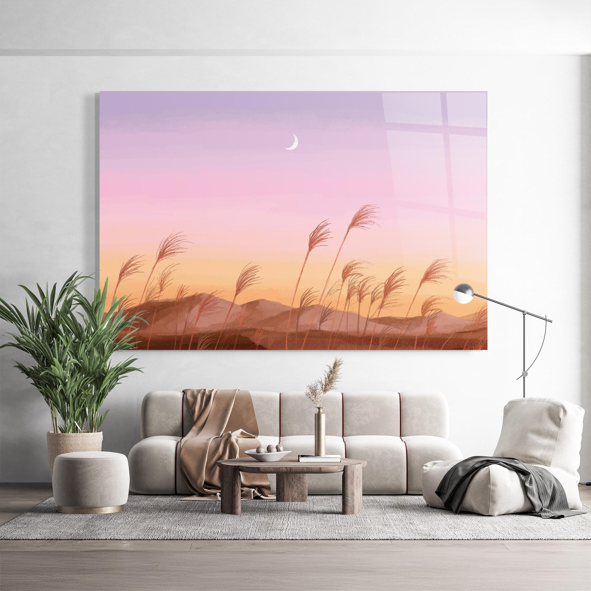 Стъклена картина Small Moon mockup 9