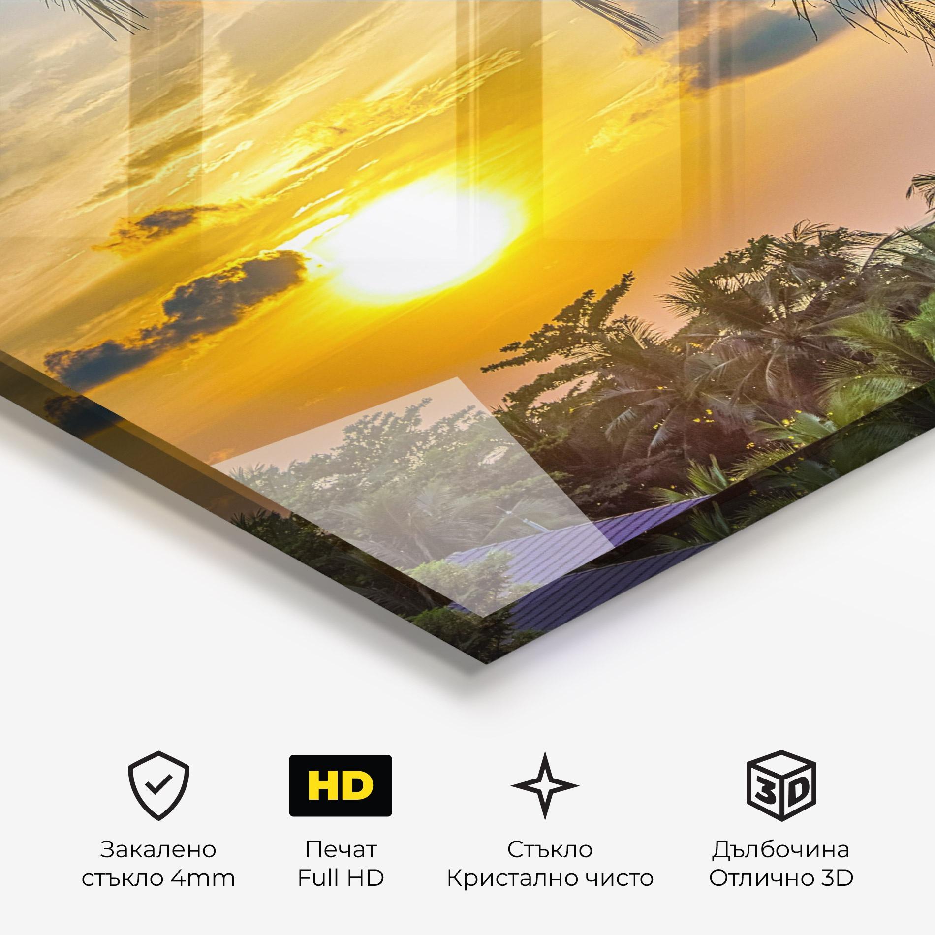 Стъклена картина Summer View mockup 3