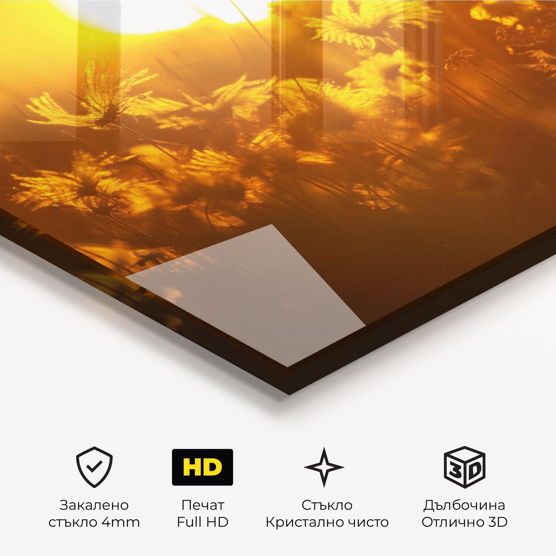 Стъклена картина Wildflowers mockup 3