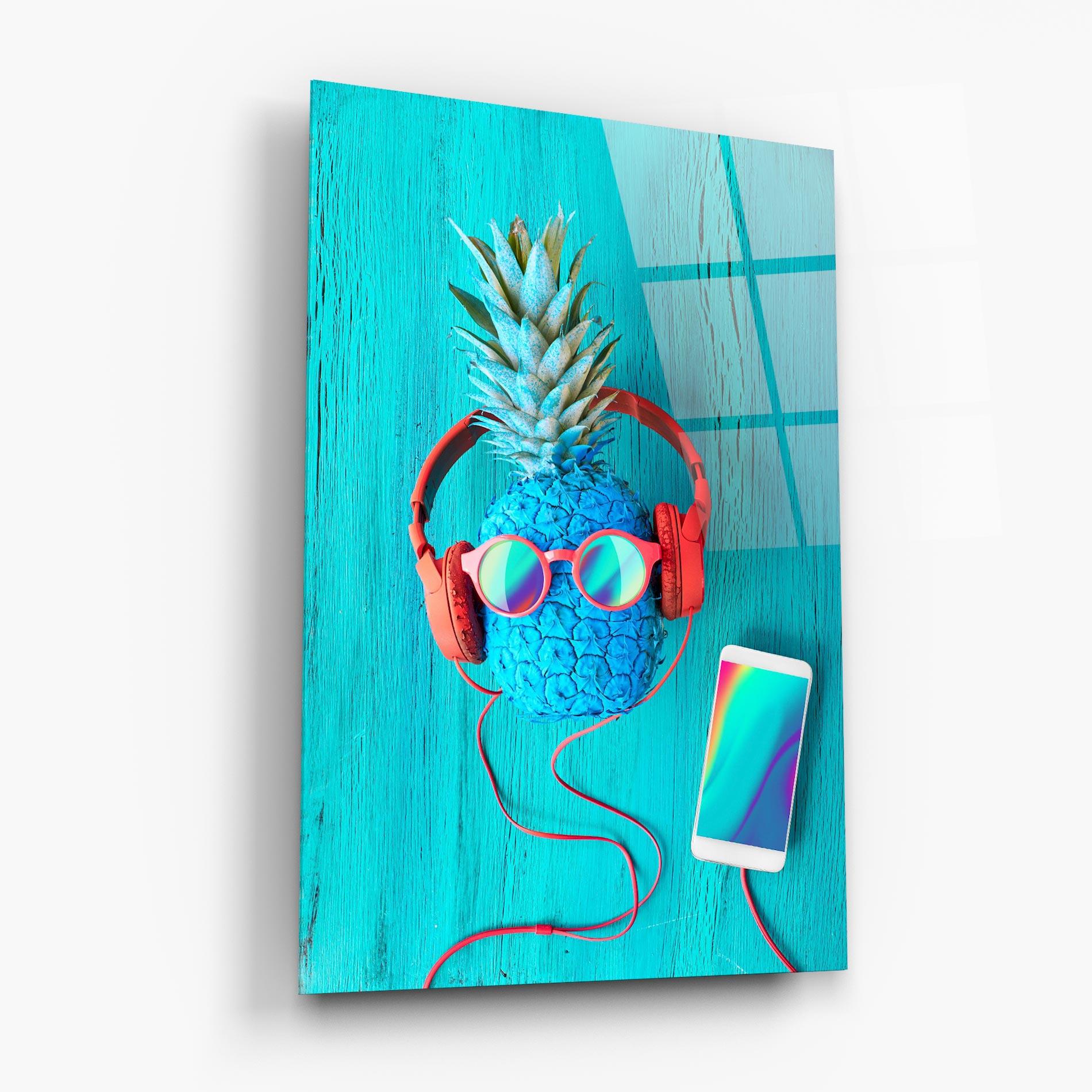 Стъклена картина Blue Pineapple mockup 6
