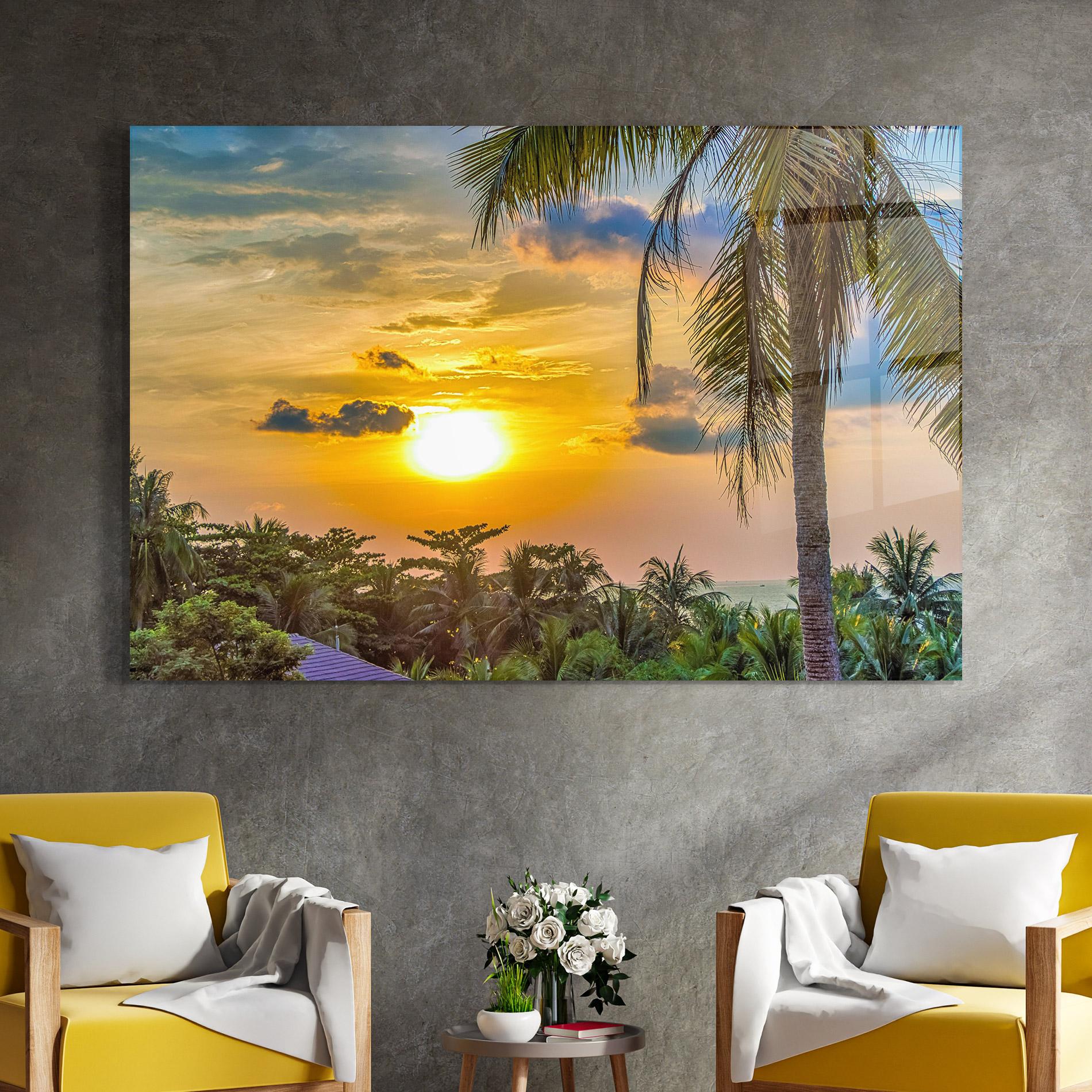 Стъклена картина Summer View mockup 4