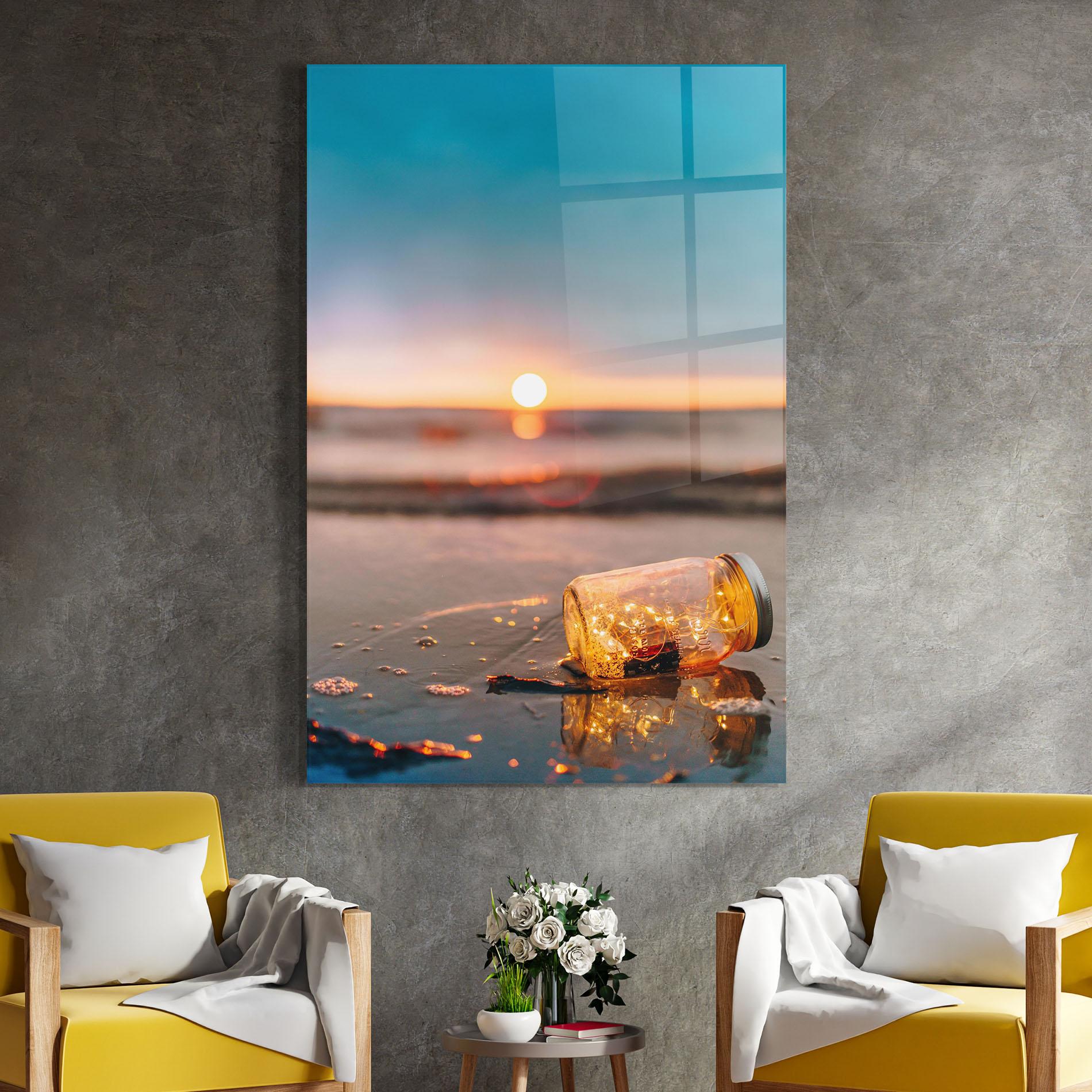 Стъклена картина Jar With Lights mockup 4