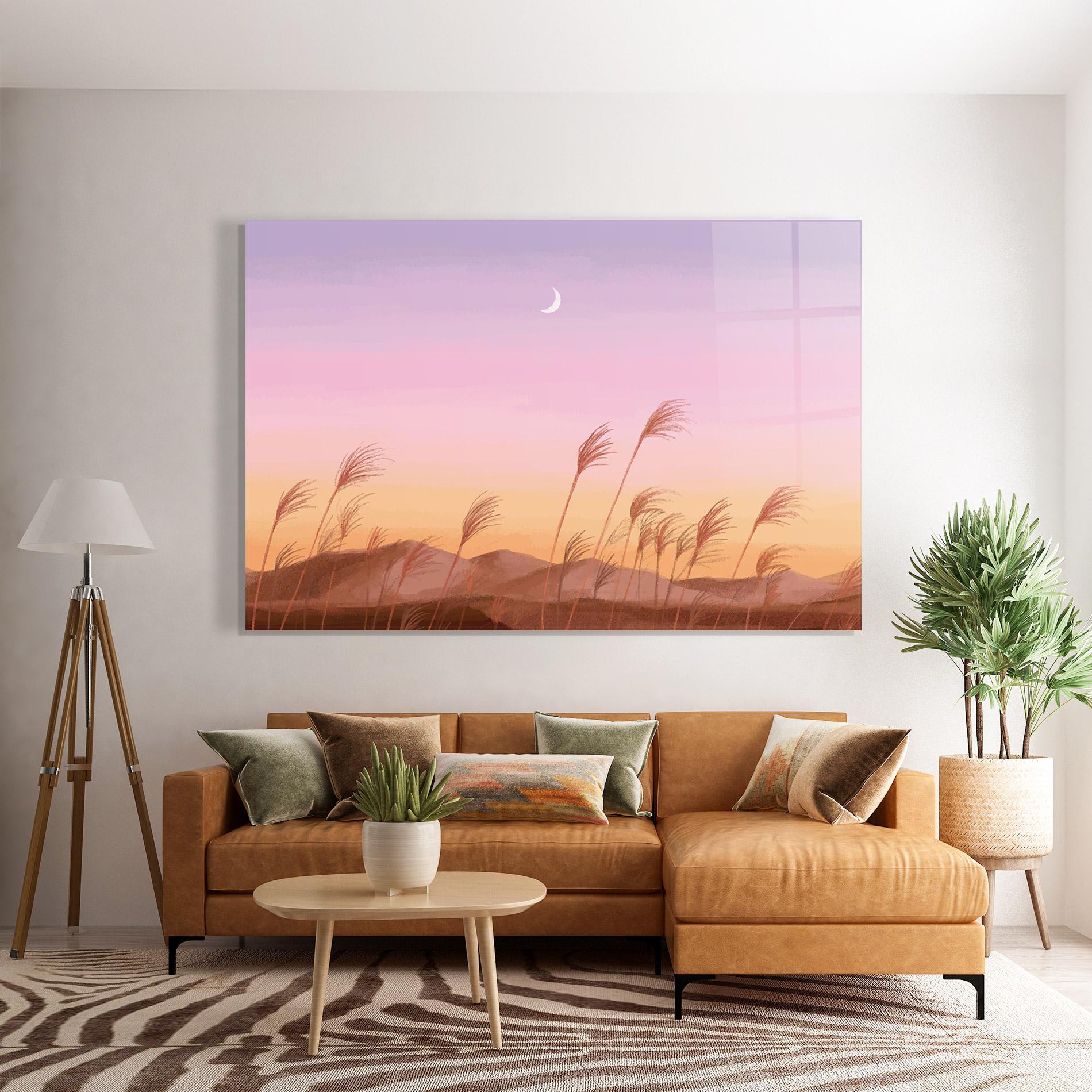 Стъклена картина Small Moon mockup 7