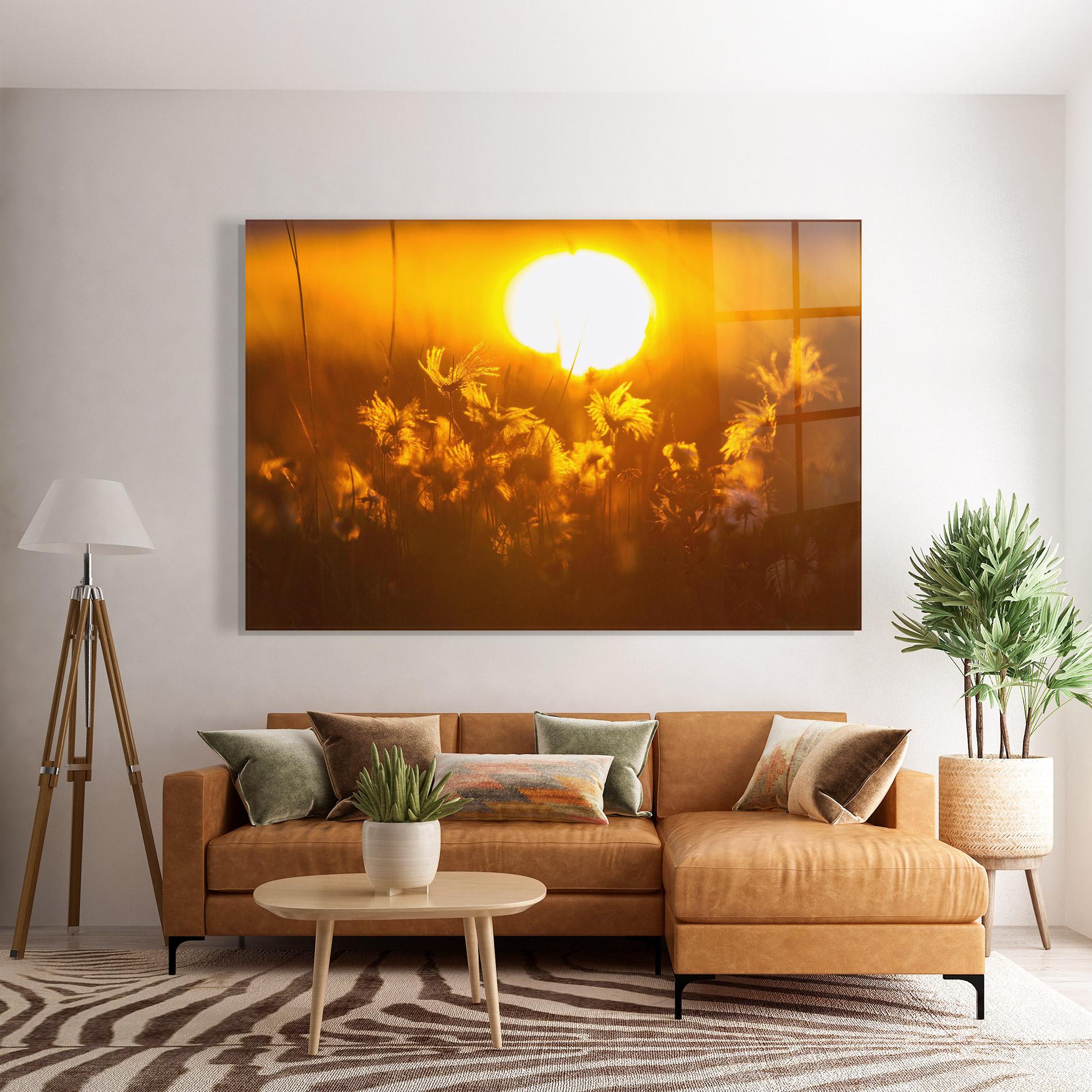 Стъклена картина Wildflowers mockup 7