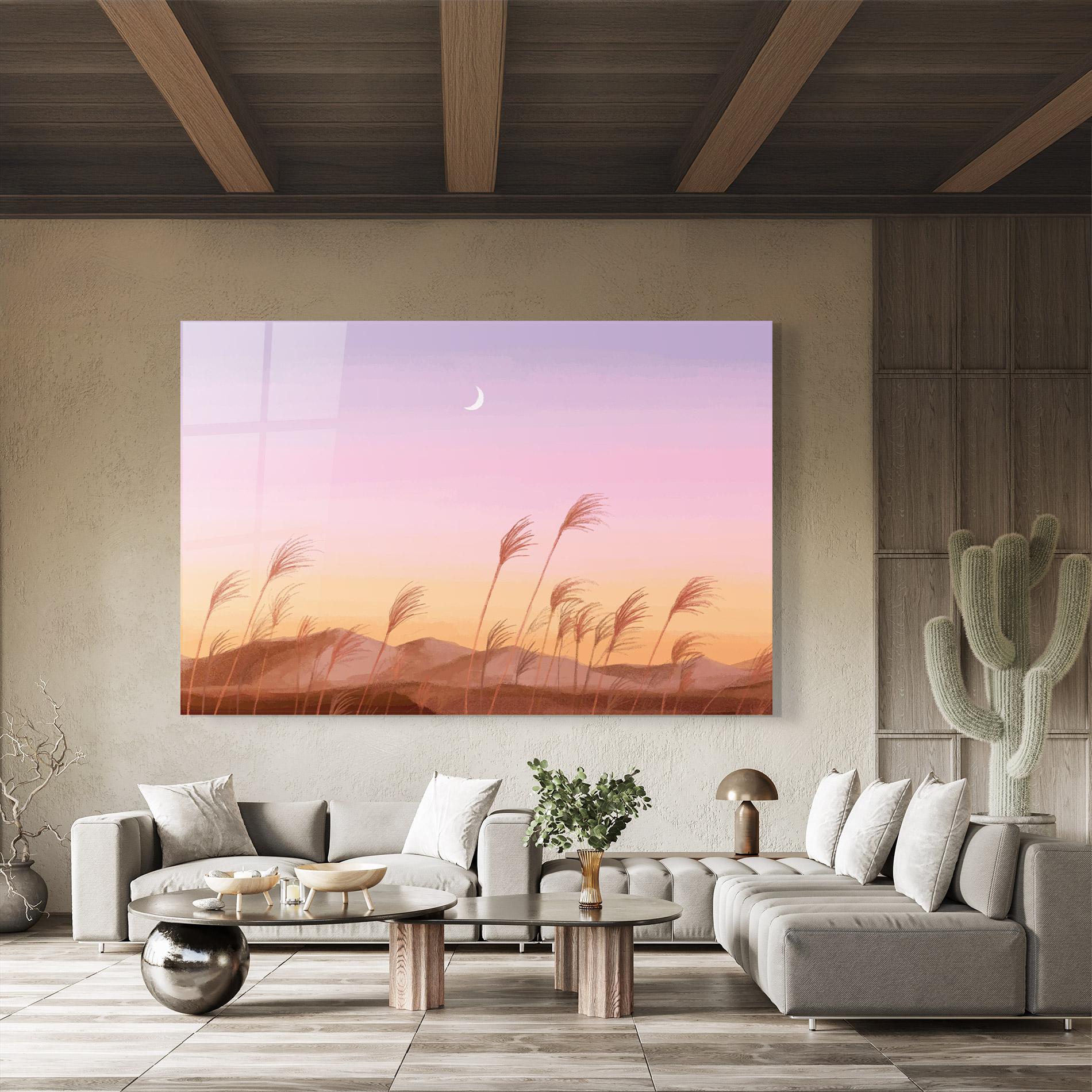 Стъклена картина Small Moon mockup 8