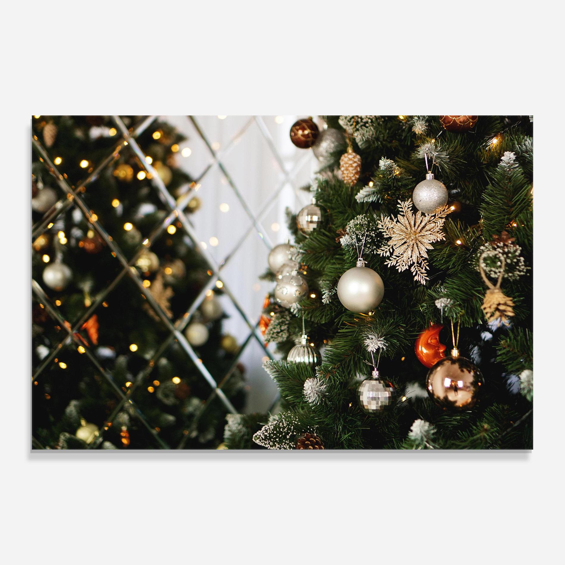 Стъклена картина Christmas Decor Tree mockup 0