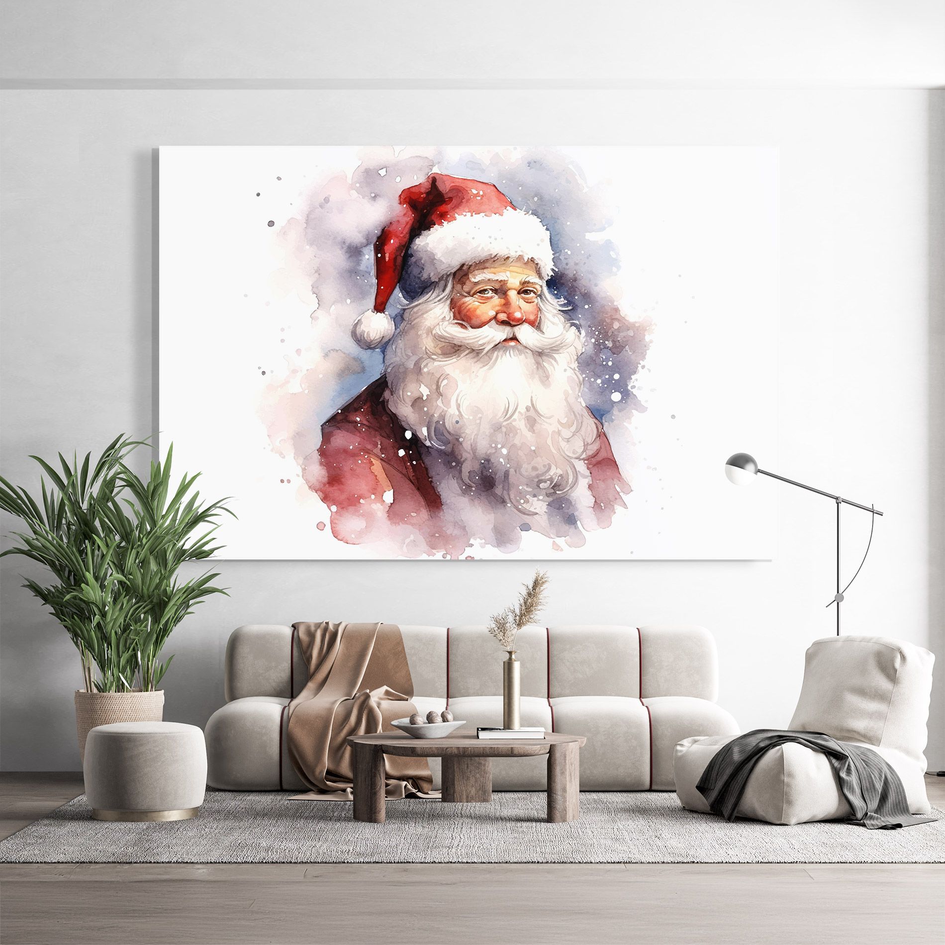 Watercolor Santa mockup 9