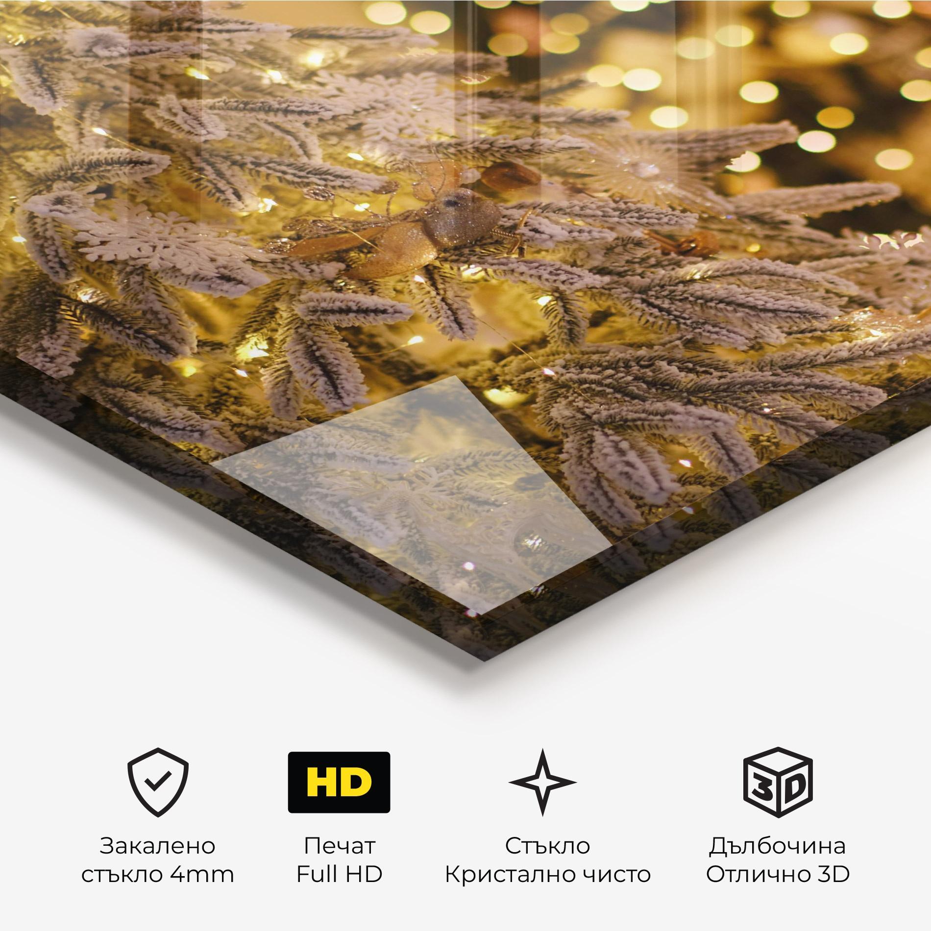 Стъклена картина Beautiful Christmas Lights mockup 3