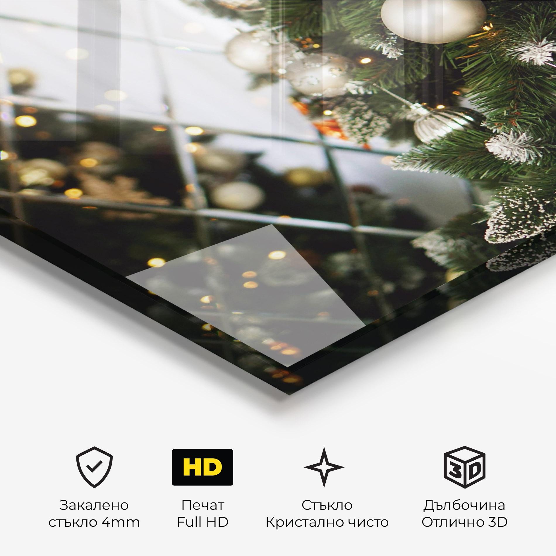 Стъклена картина Christmas Decor Tree mockup 3