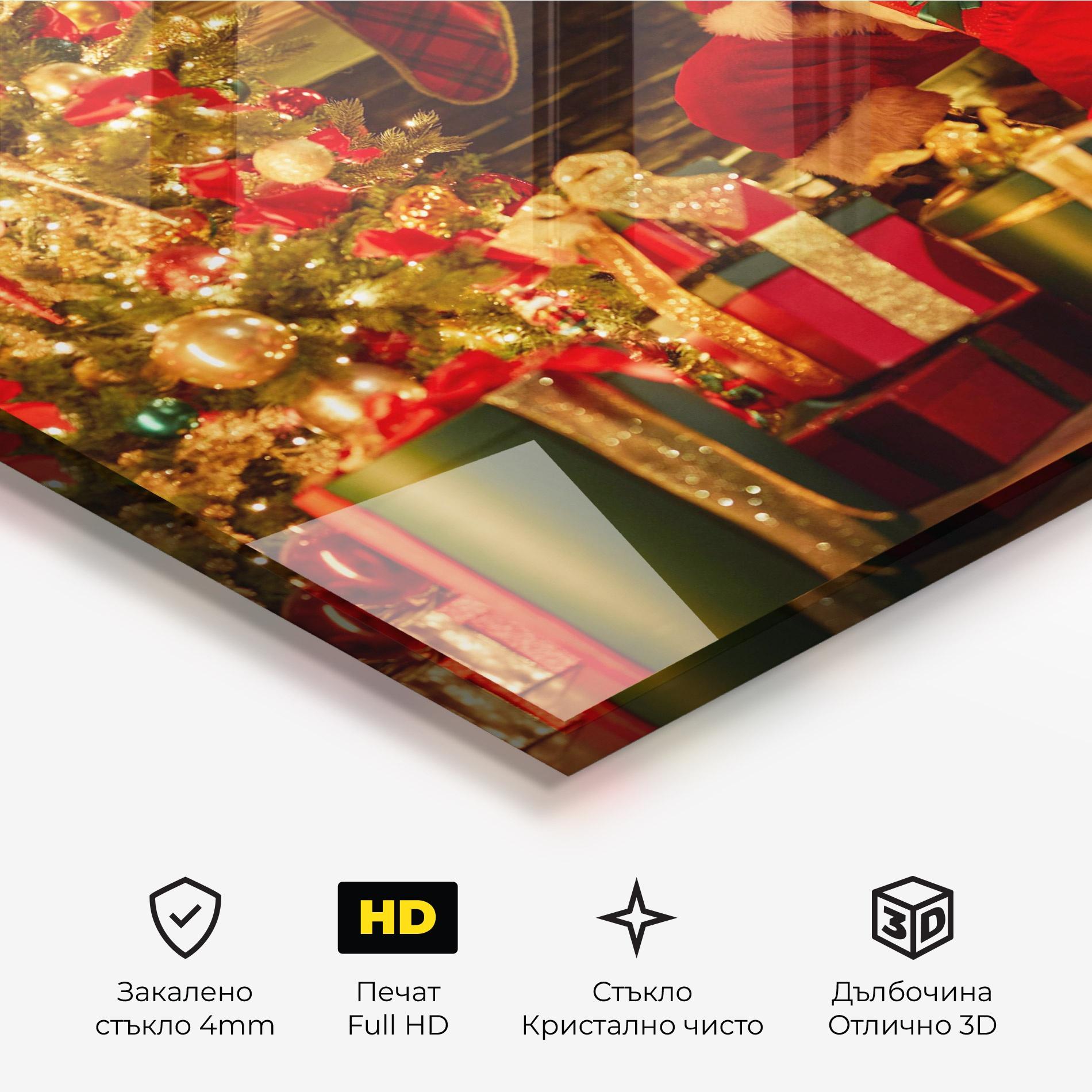 Стъклена картина Presenting Gifts mockup 3