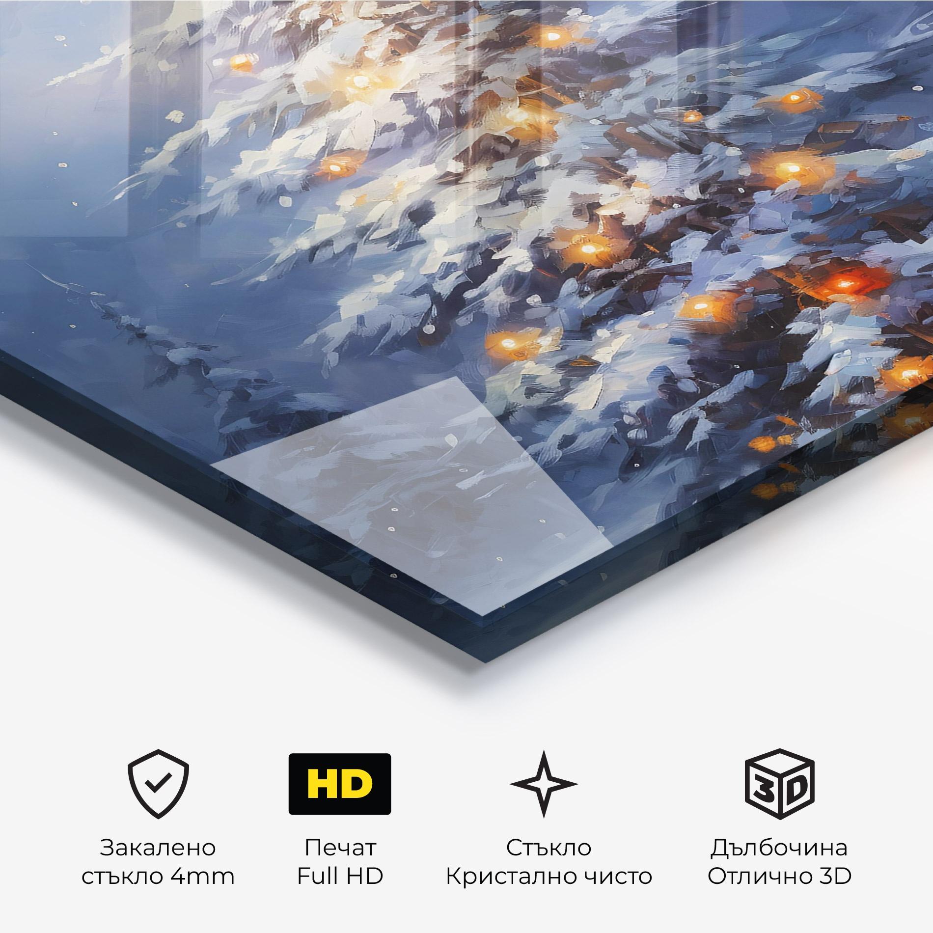 Стъклена картина Tall Slender Tree mockup 3