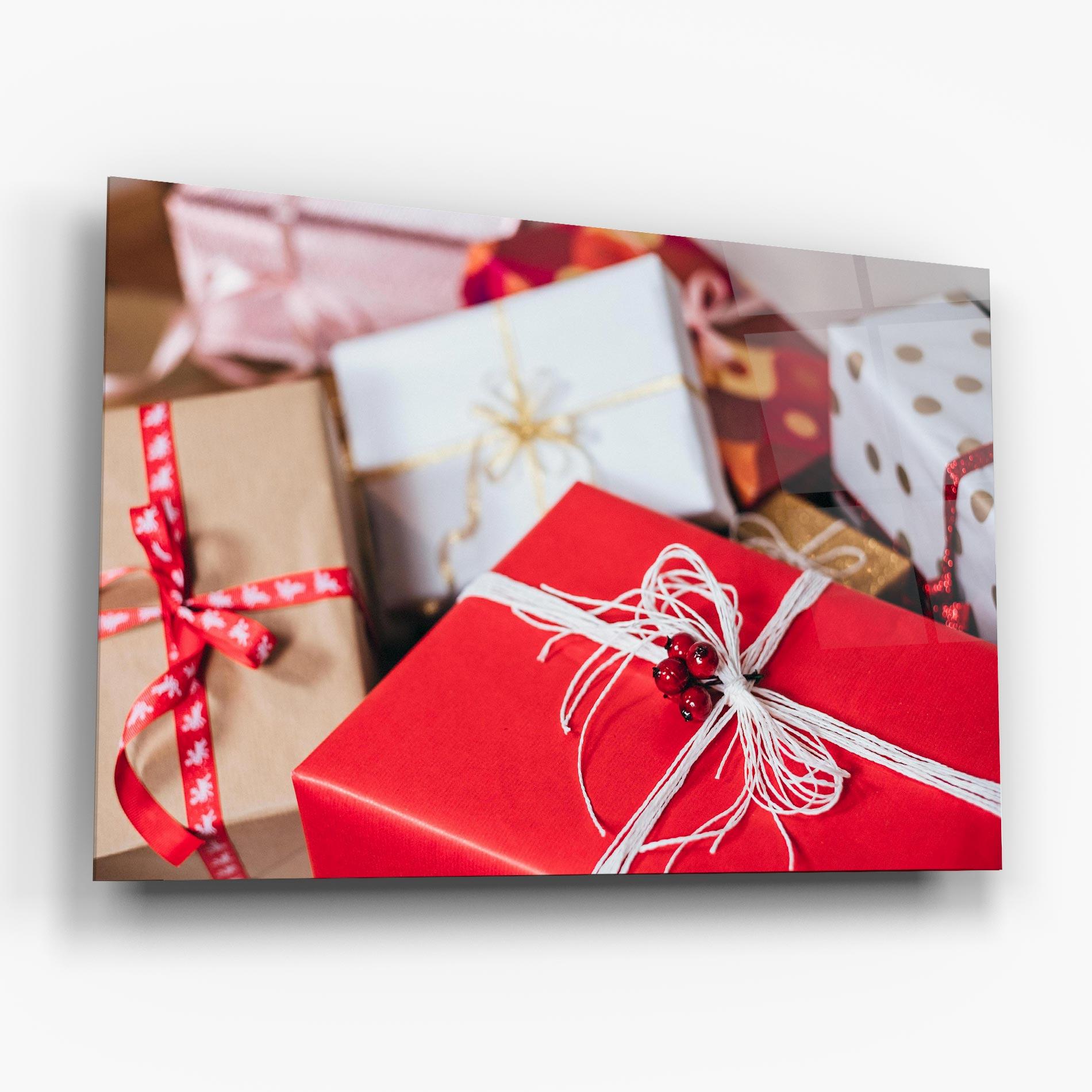 Стъклена картина Christmas Gifts mockup 6