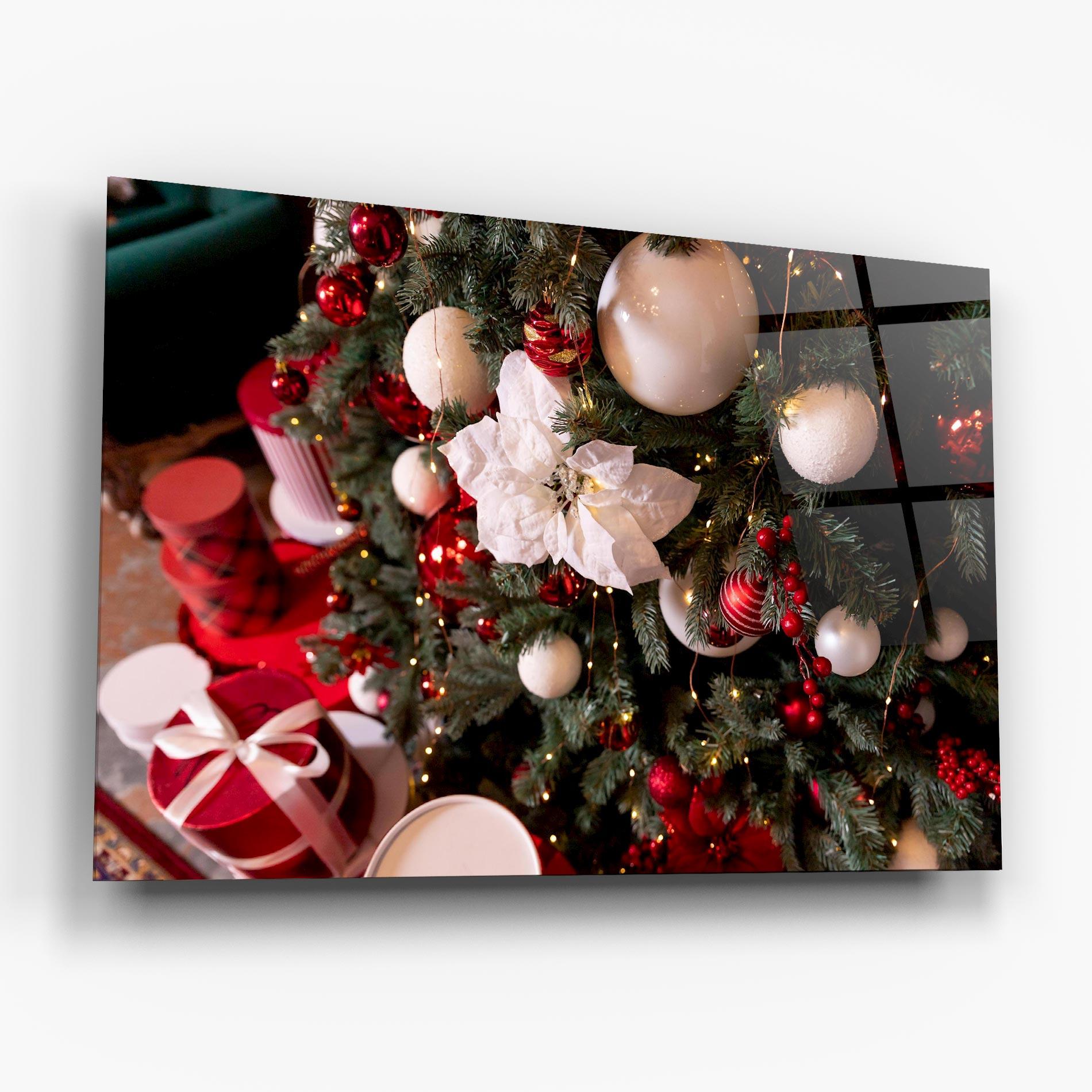 Стъклена картина Colourful Christmas Baubles mockup 6