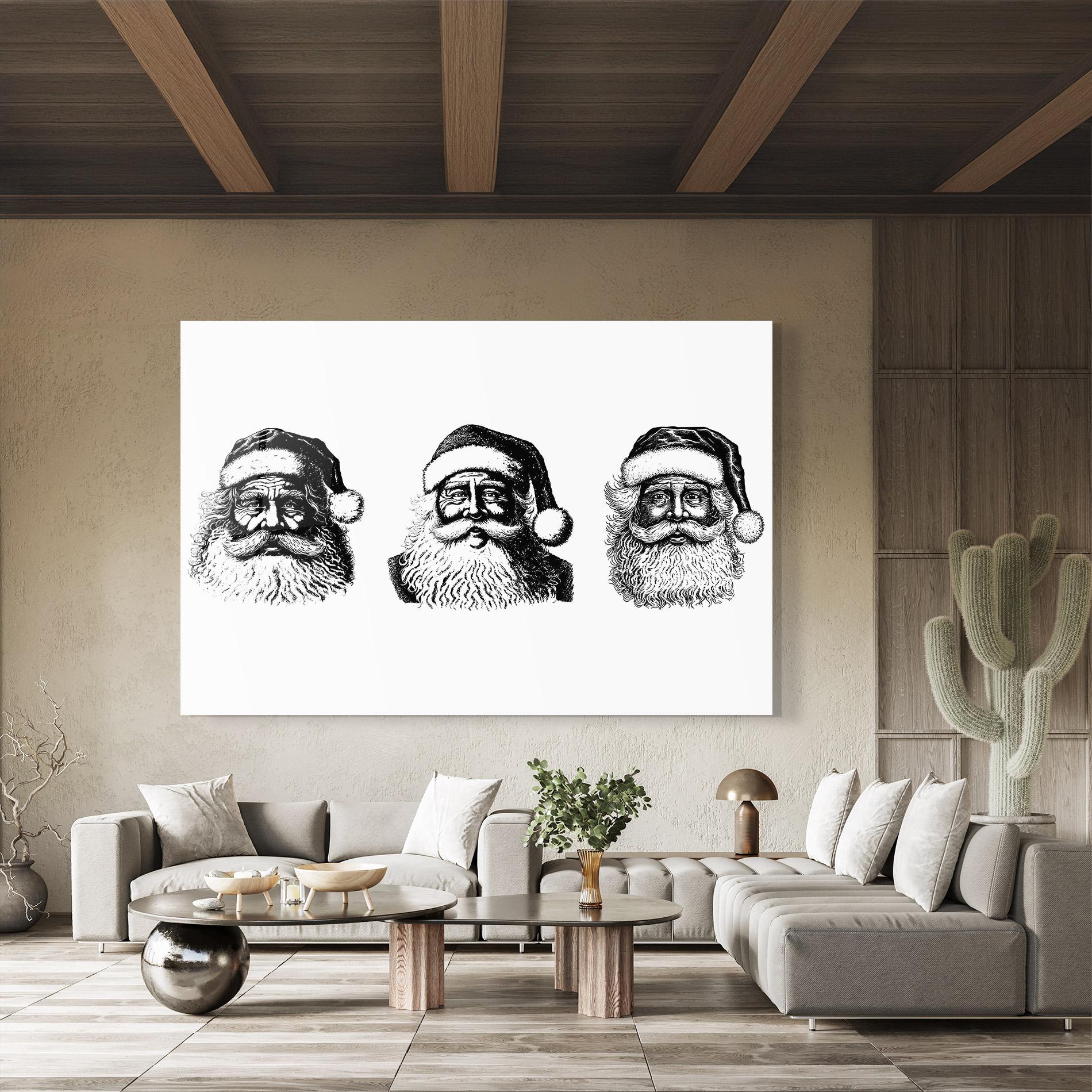 Стъклена картина Santa Draw mockup 8