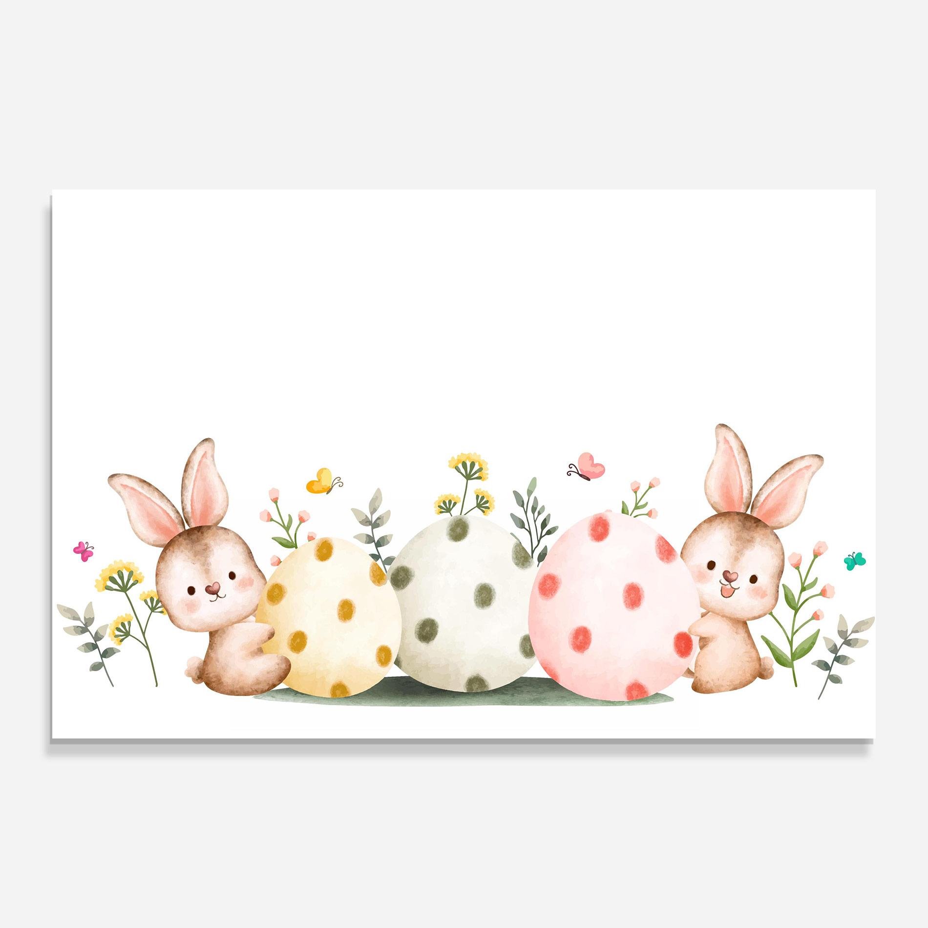 Стъклена картина Butterfly Rabbit mockup 0