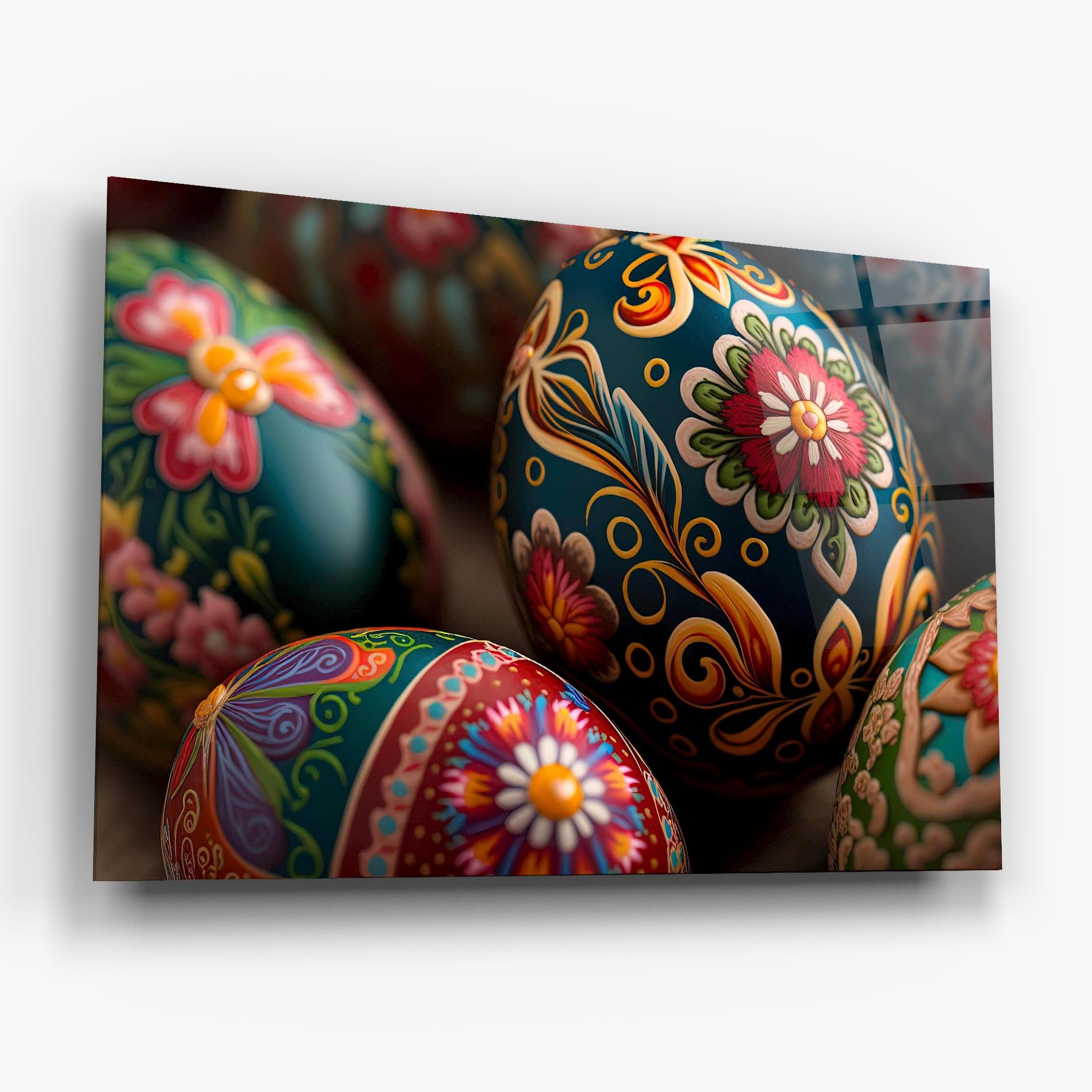 Стъклена картина Traditional Painted Eggs mockup 6