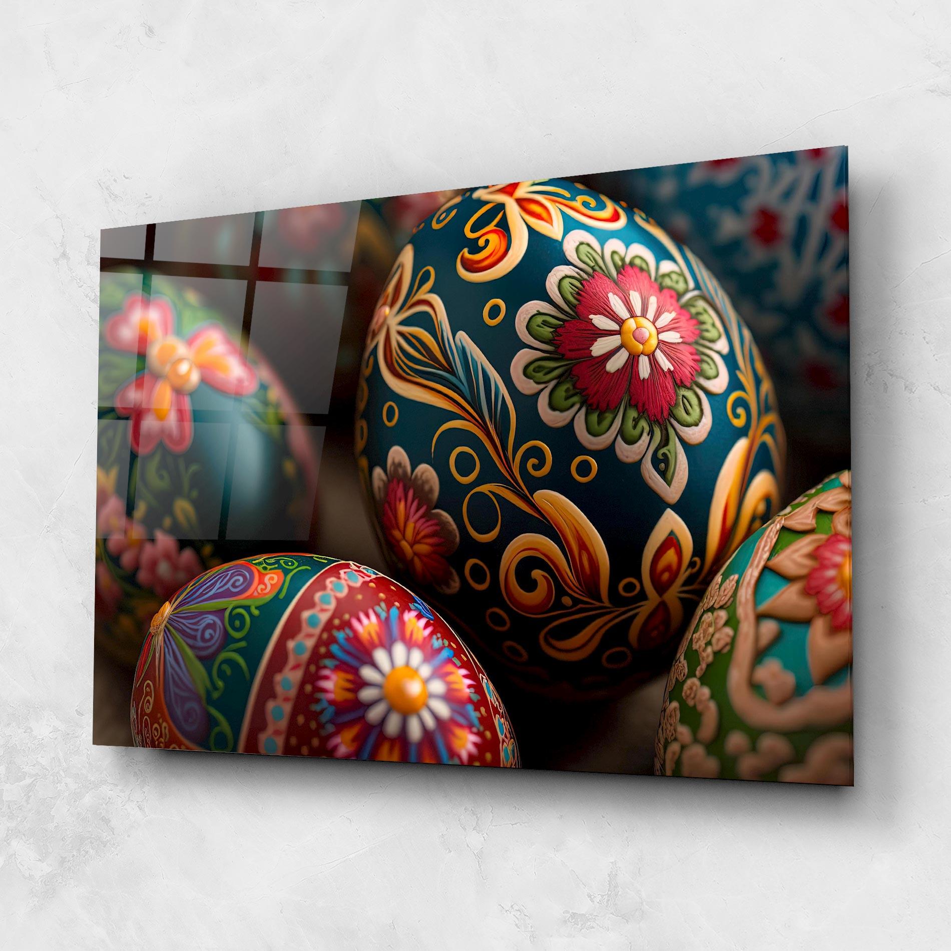 Стъклена картина Traditional Painted Eggs mockup 1