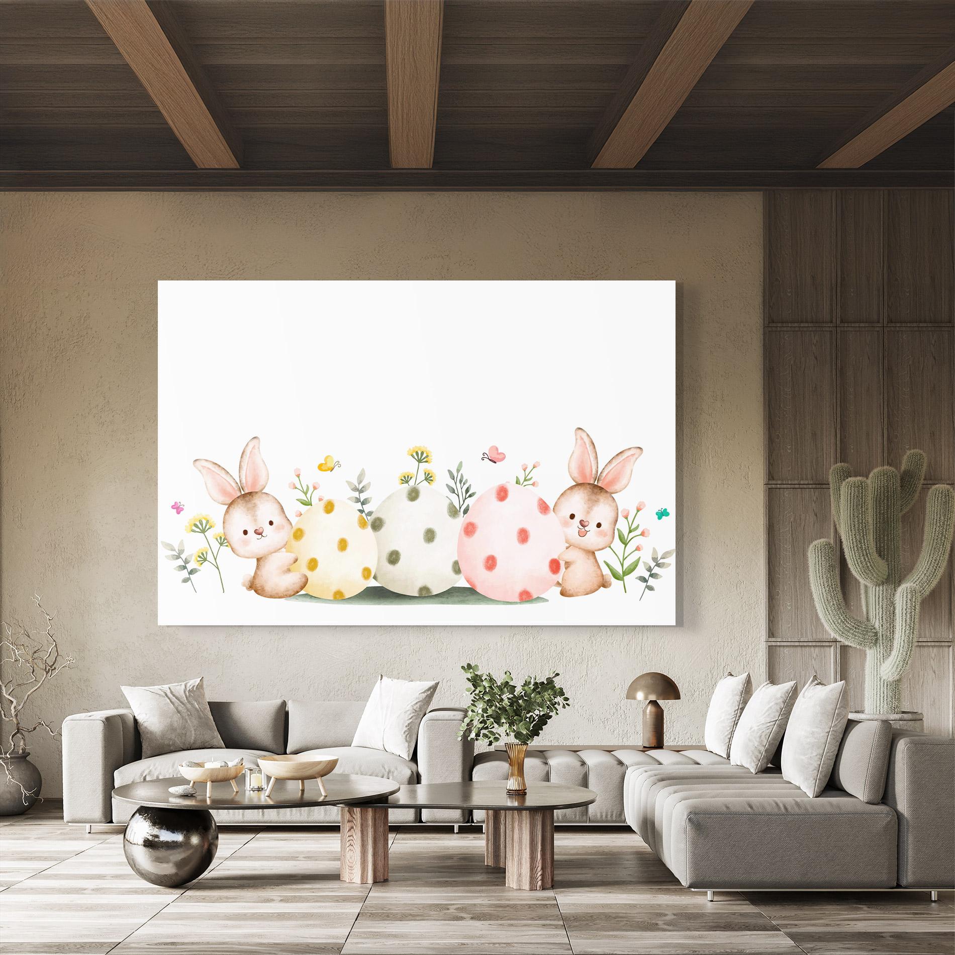 Стъклена картина Butterfly Rabbit mockup 8