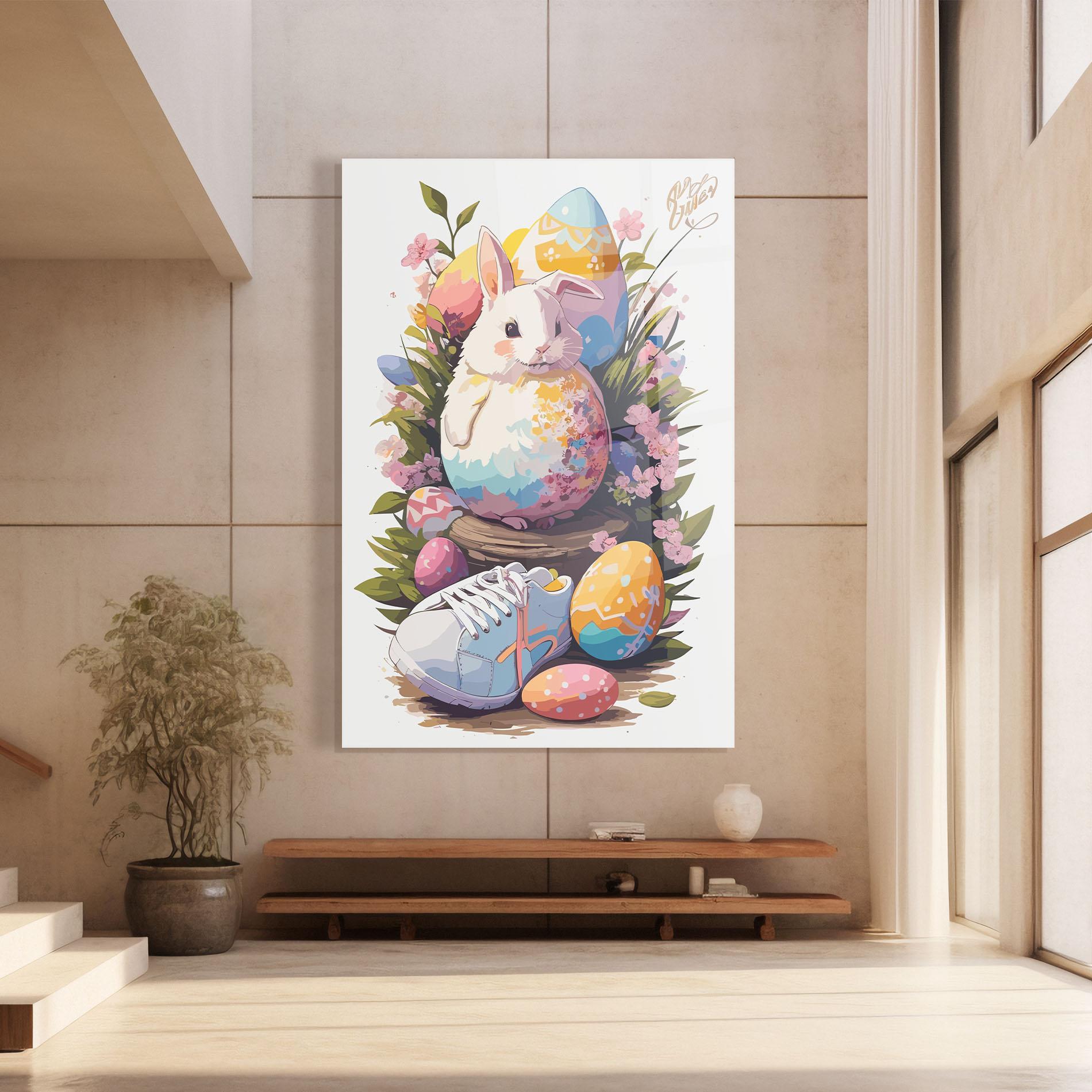 Стъклена картина Fatt Cute Bunny mockup 8