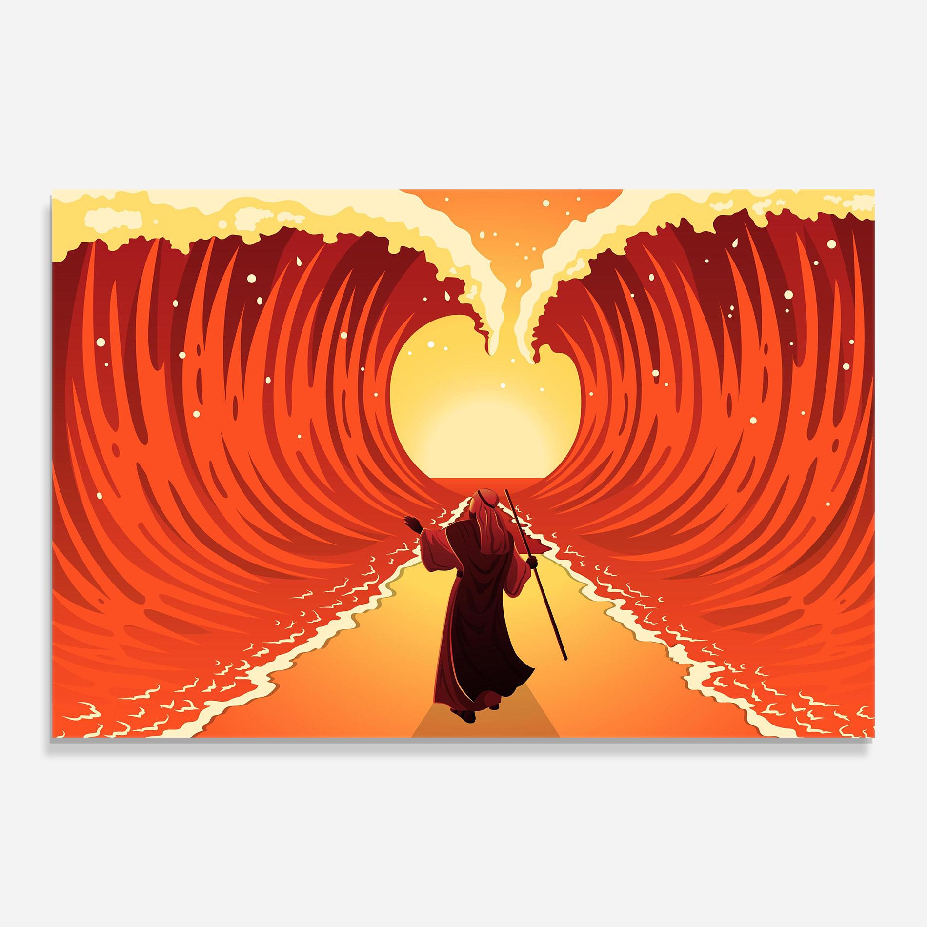 Стъклена картина Moses mockup 0