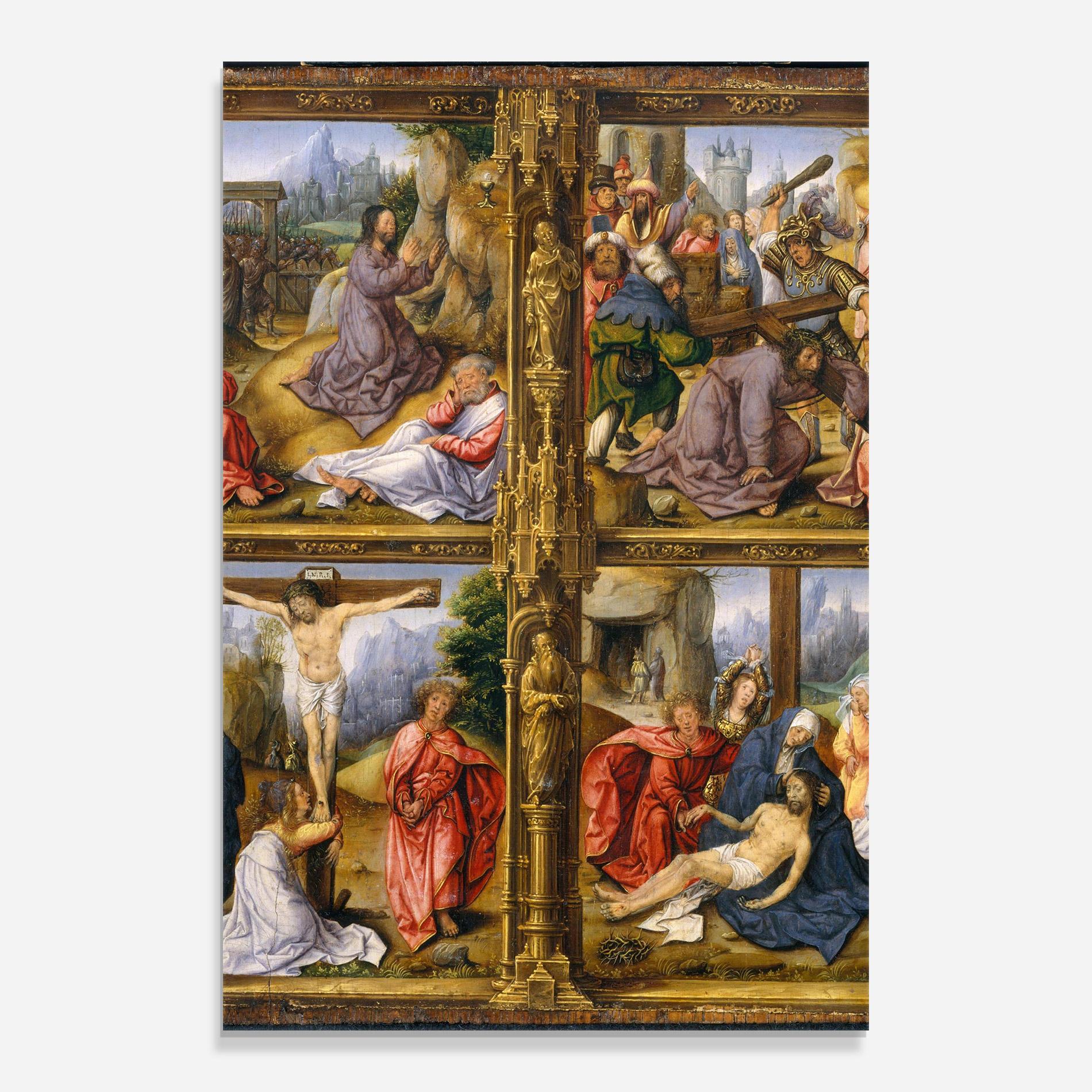 Стъклена картина Gold Window View mockup 0