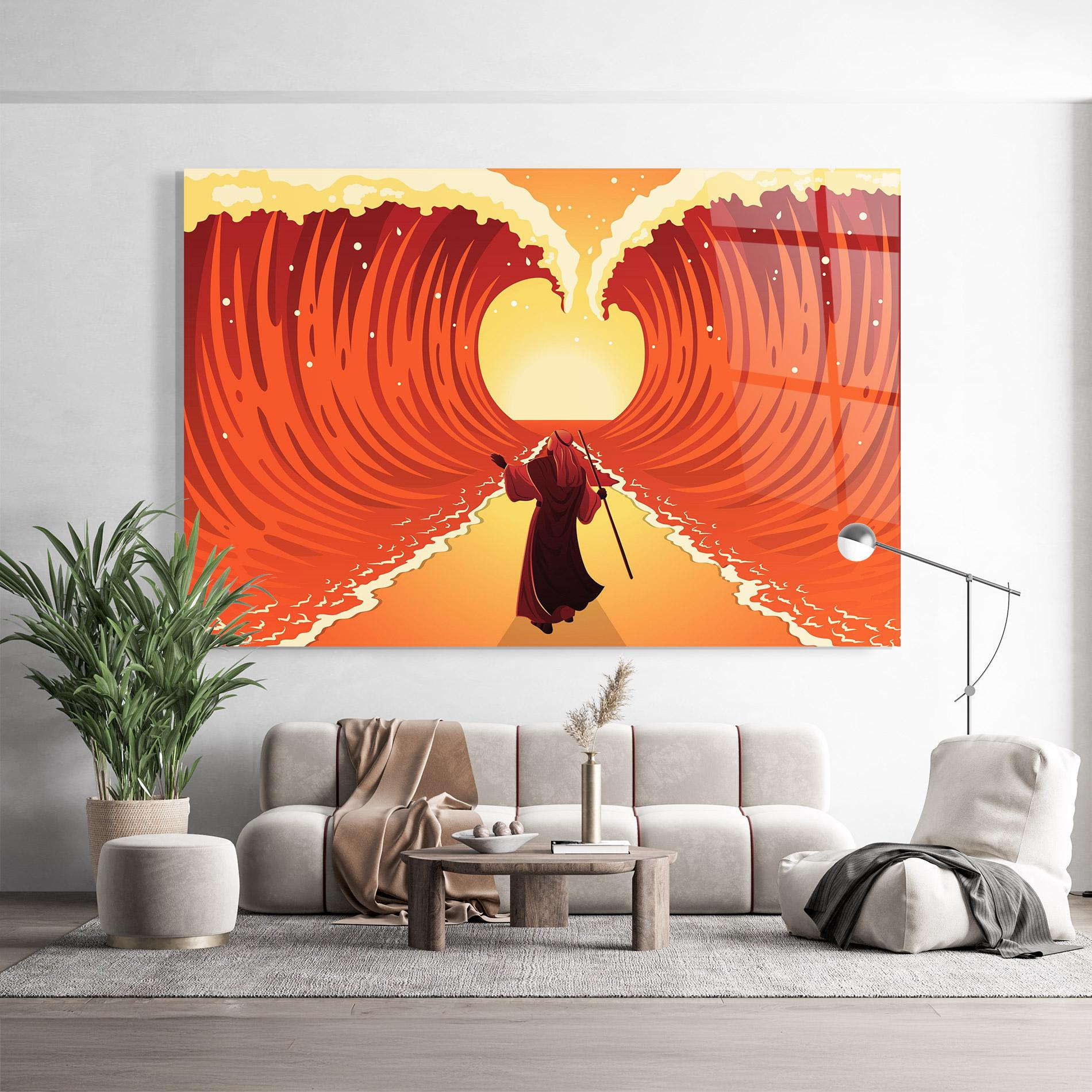 Стъклена картина Moses mockup 9