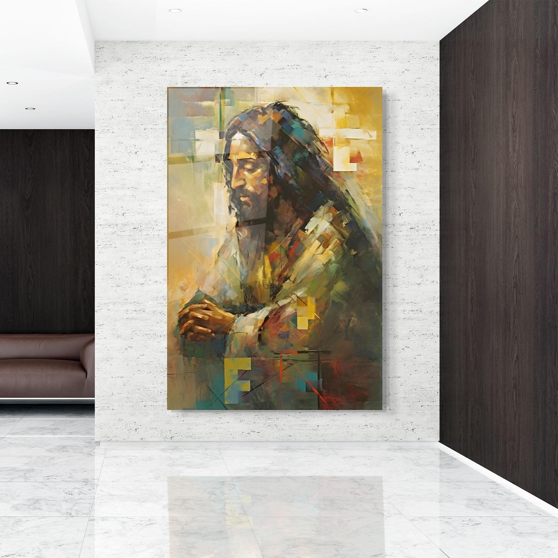Стъклена картина Christ Painting Art mockup 9
