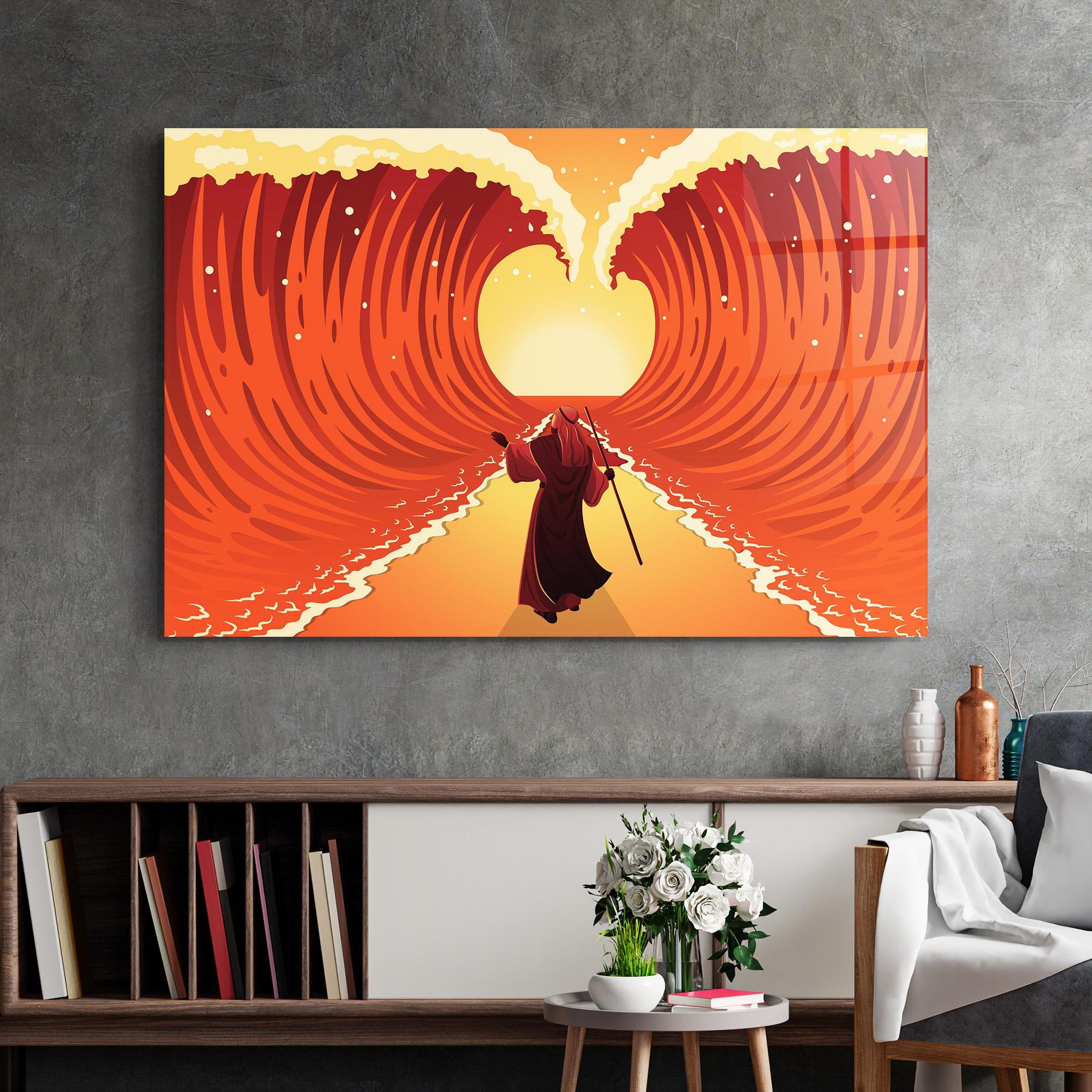 Стъклена картина Moses mockup 2