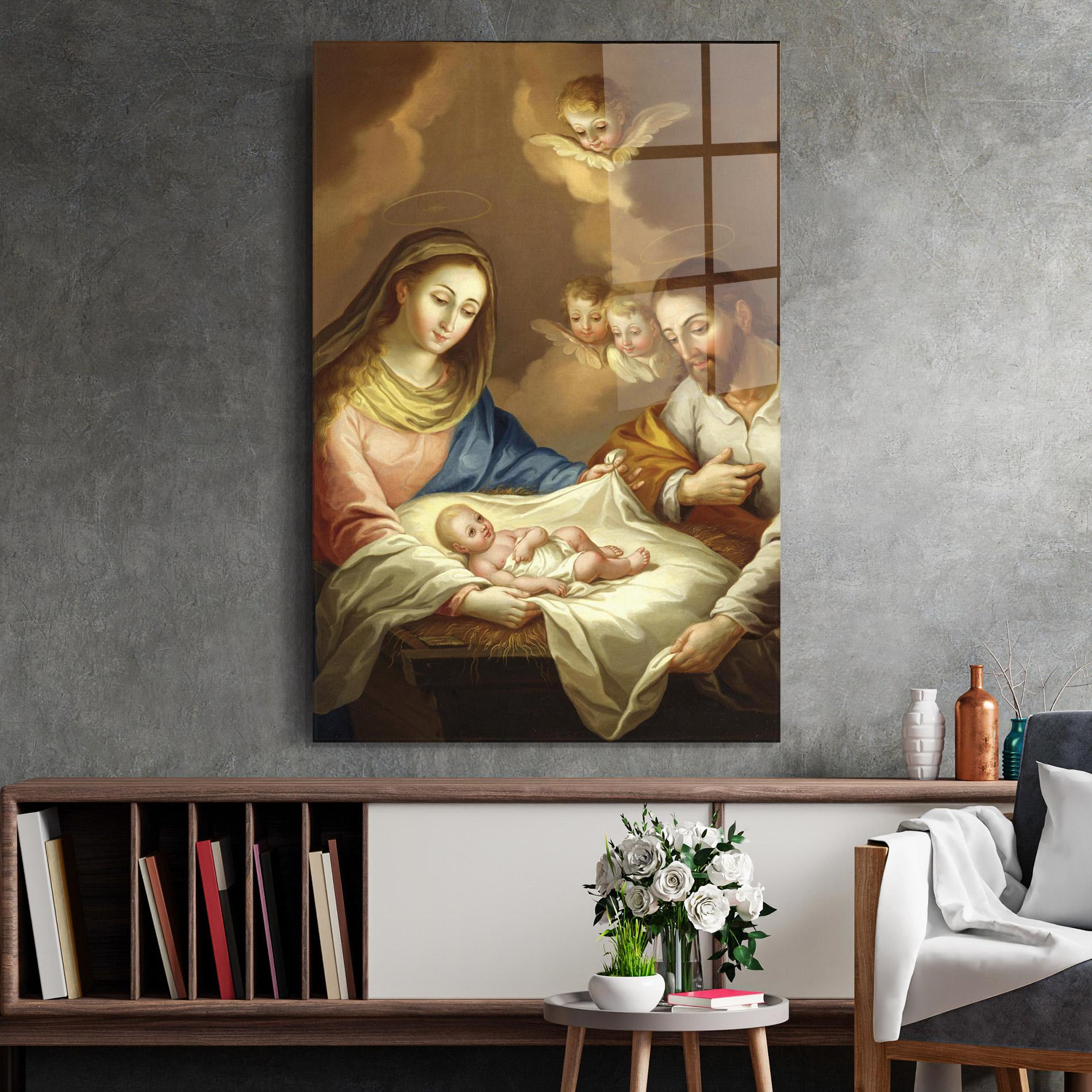 Стъклена картина Devine Reflection mockup 2