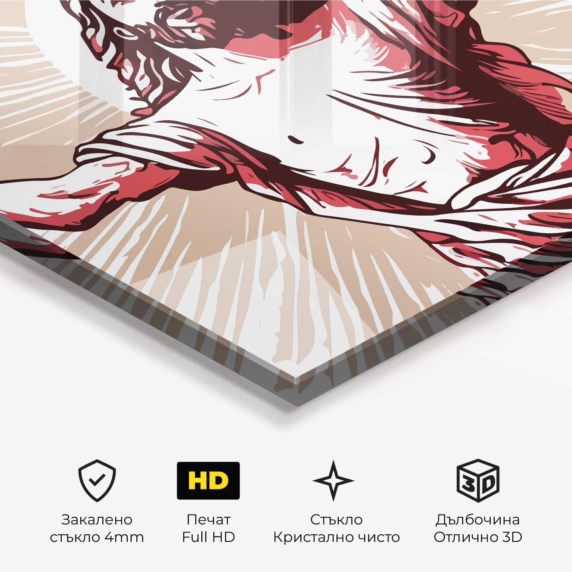 Стъклена картина Artistic Jesus mockup 3