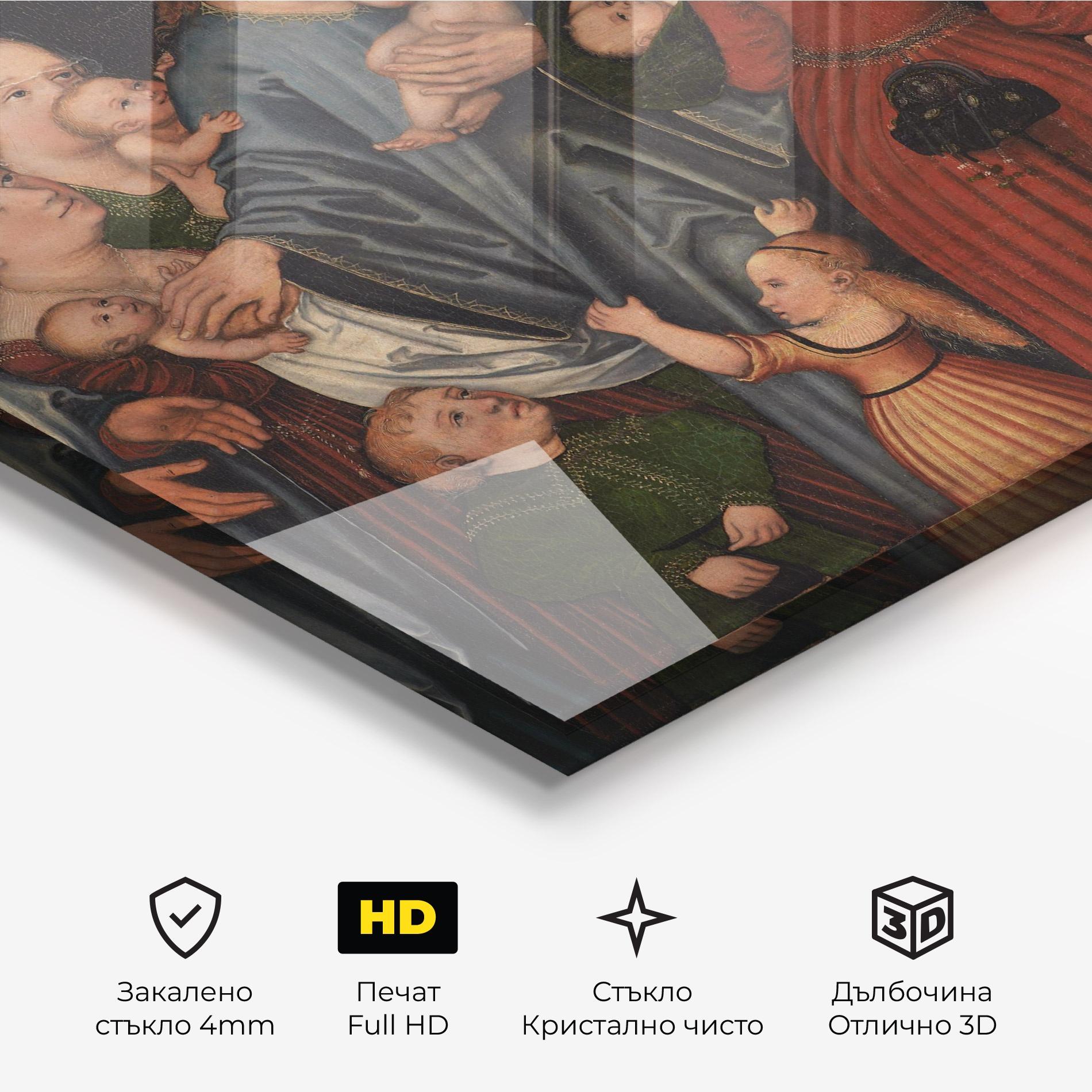 Стъклена картина Jesus Old Art mockup 3