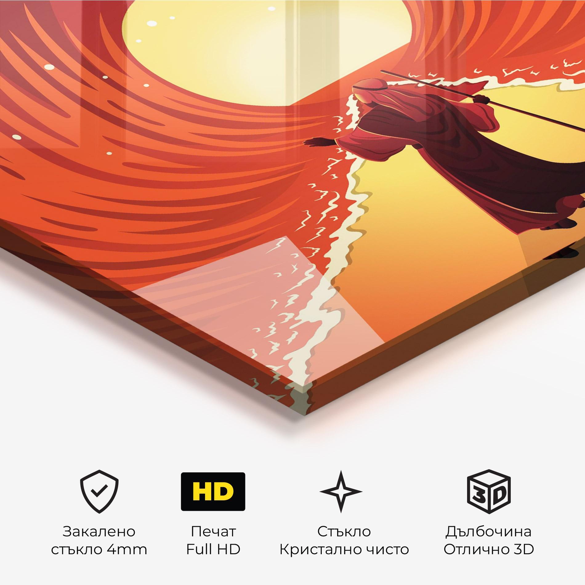 Стъклена картина Moses mockup 3
