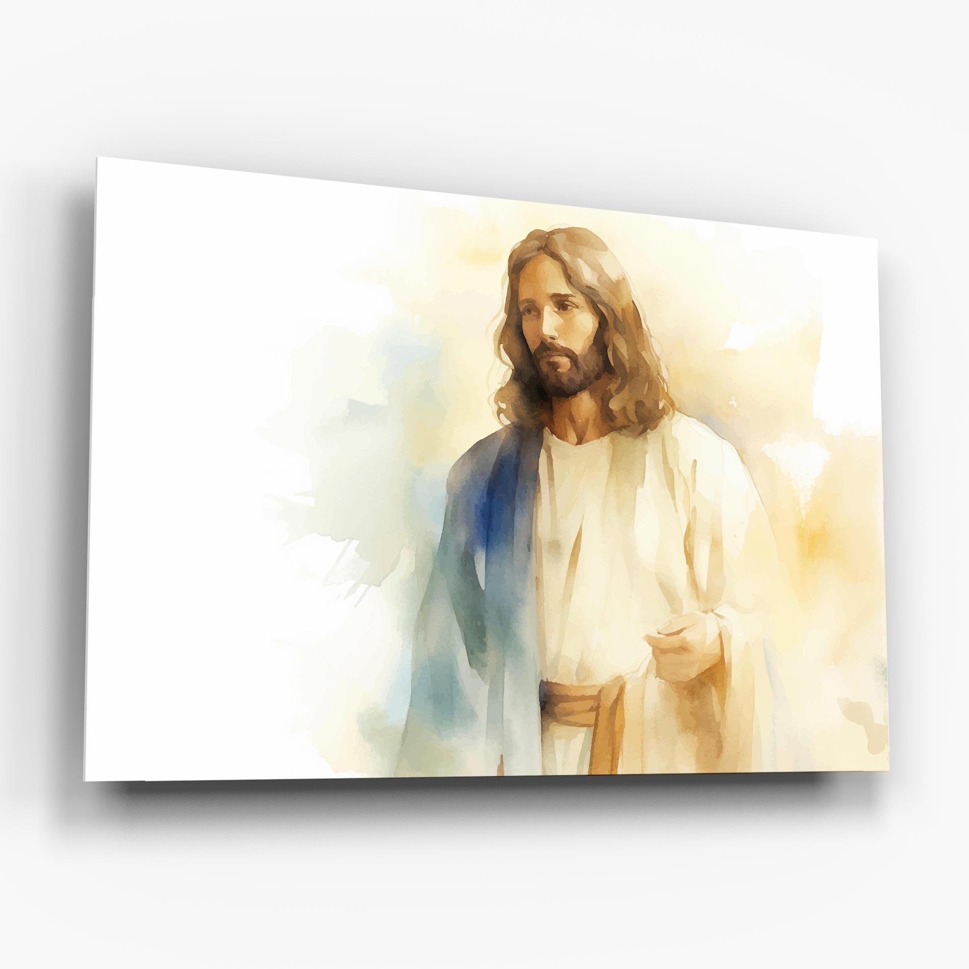 Стъклена картина Jesus Light Art mockup 6