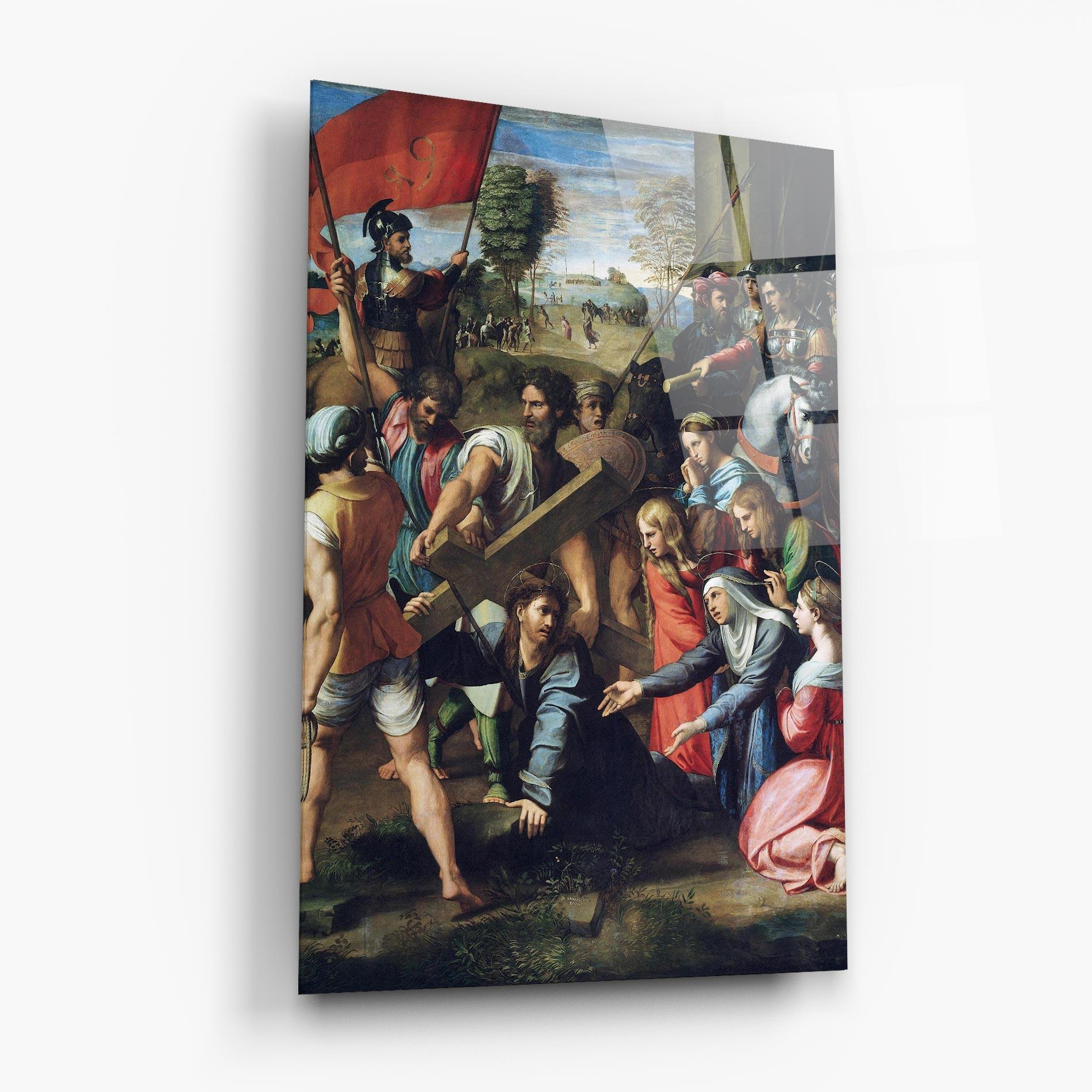 Стъклена картина Taking The Cross mockup 6