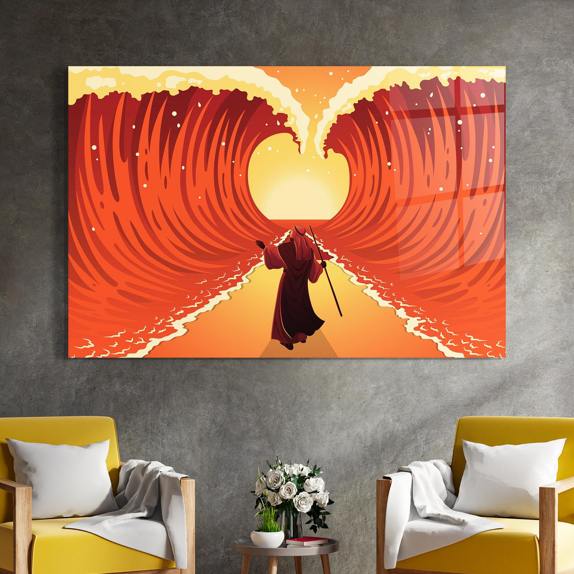 Стъклена картина Moses mockup 4