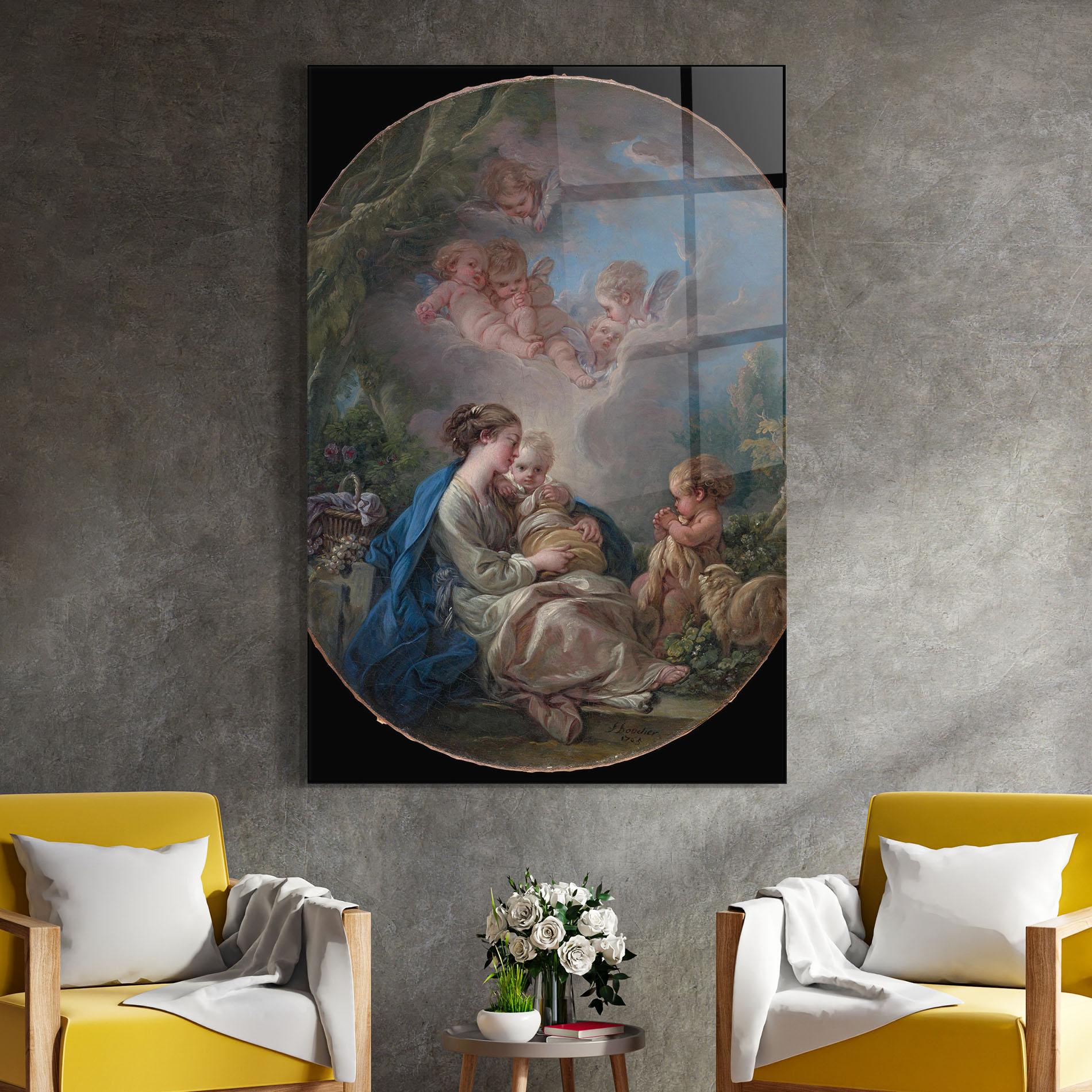 Стъклена картина Religious Circle mockup 4