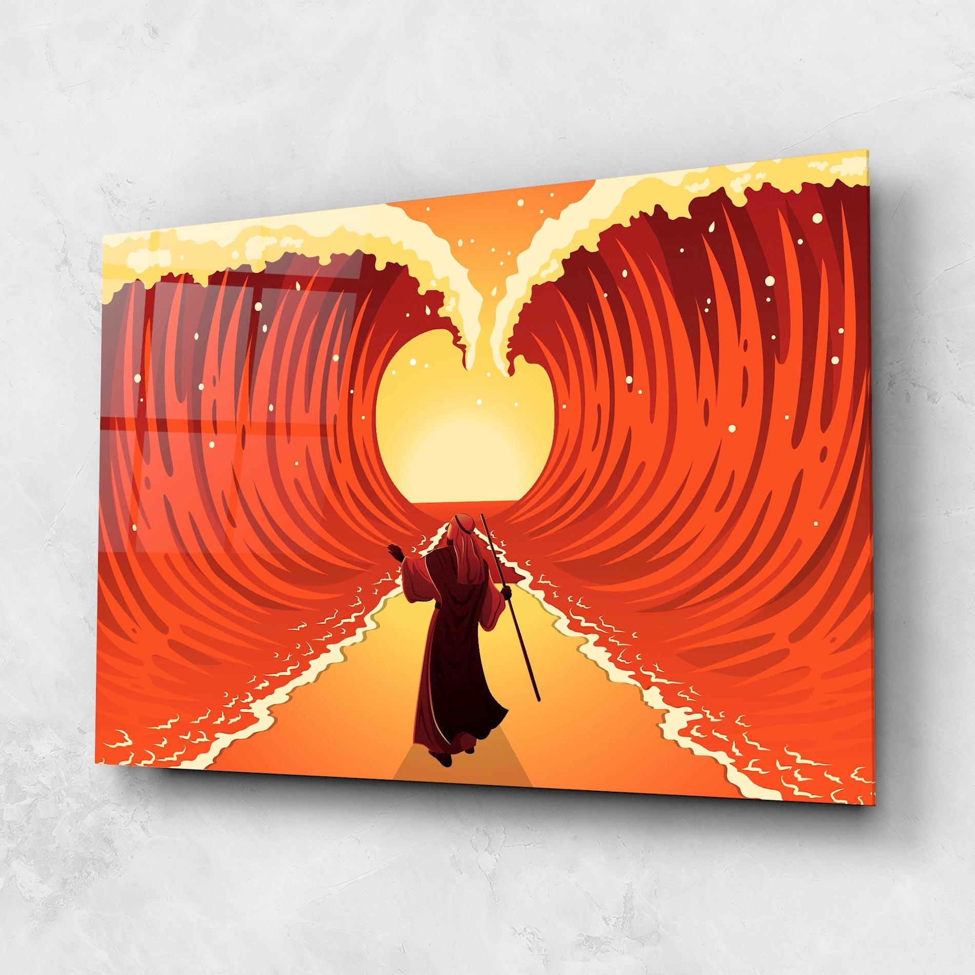 Стъклена картина Moses mockup 1