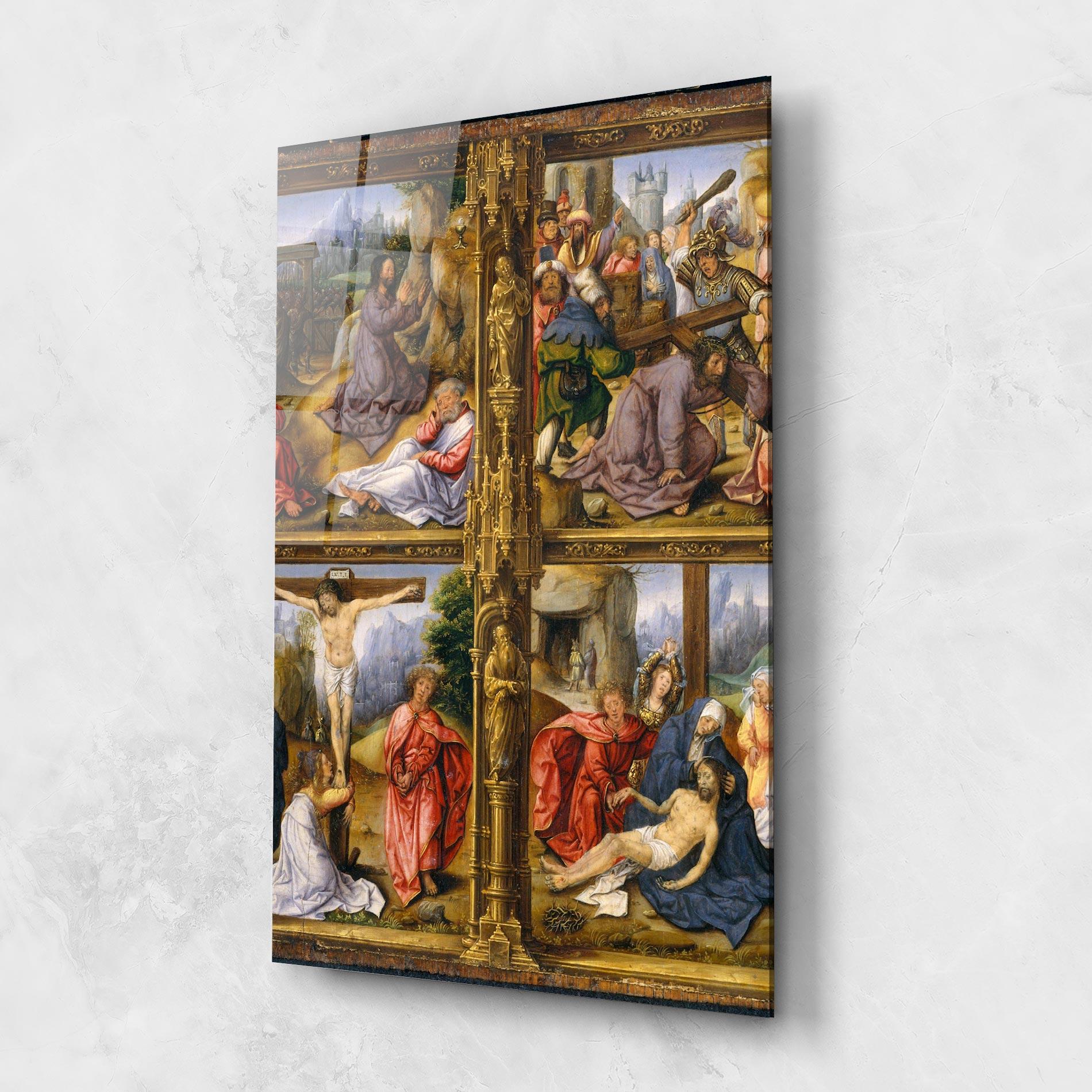 Стъклена картина Gold Window View mockup 1