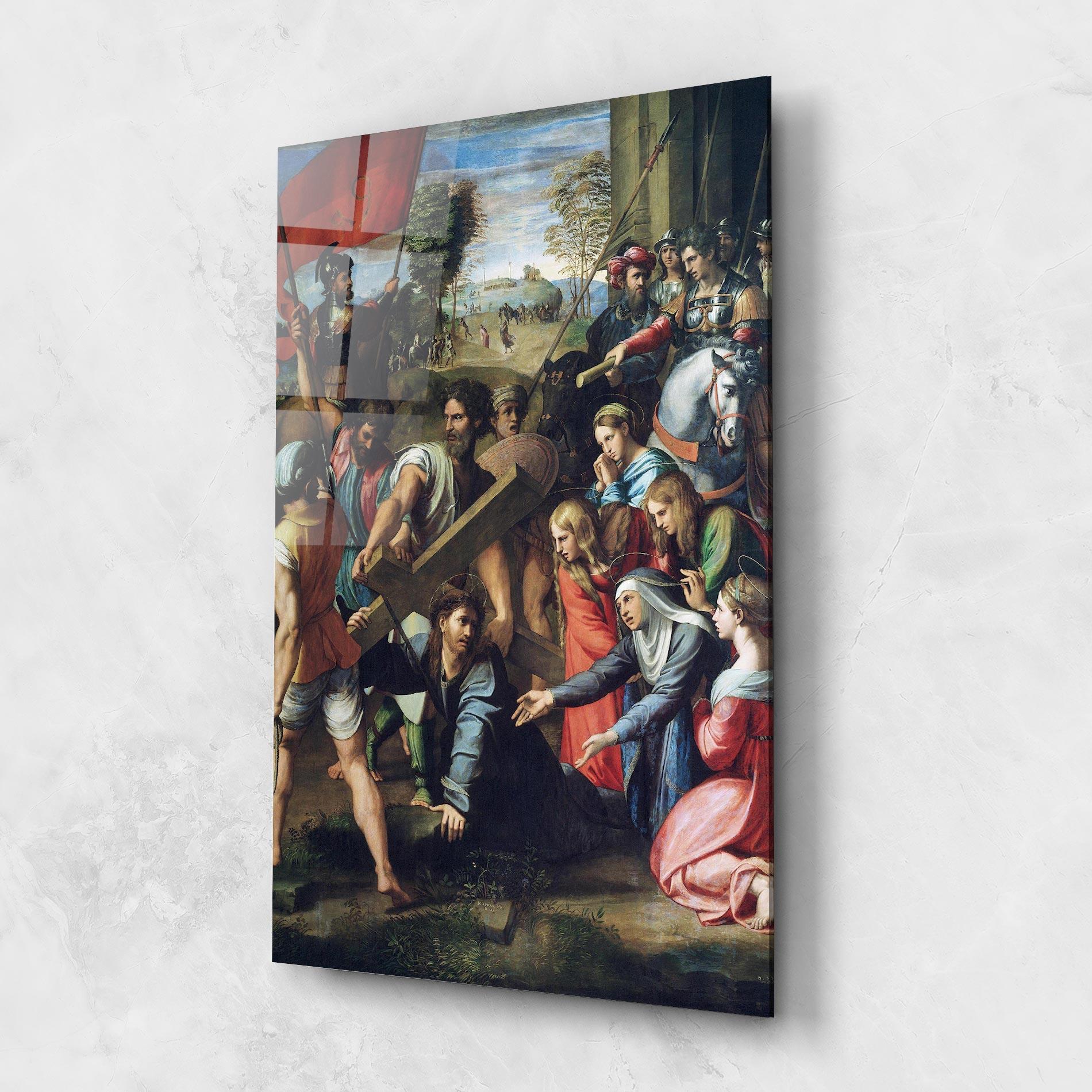 Стъклена картина Taking The Cross mockup 1