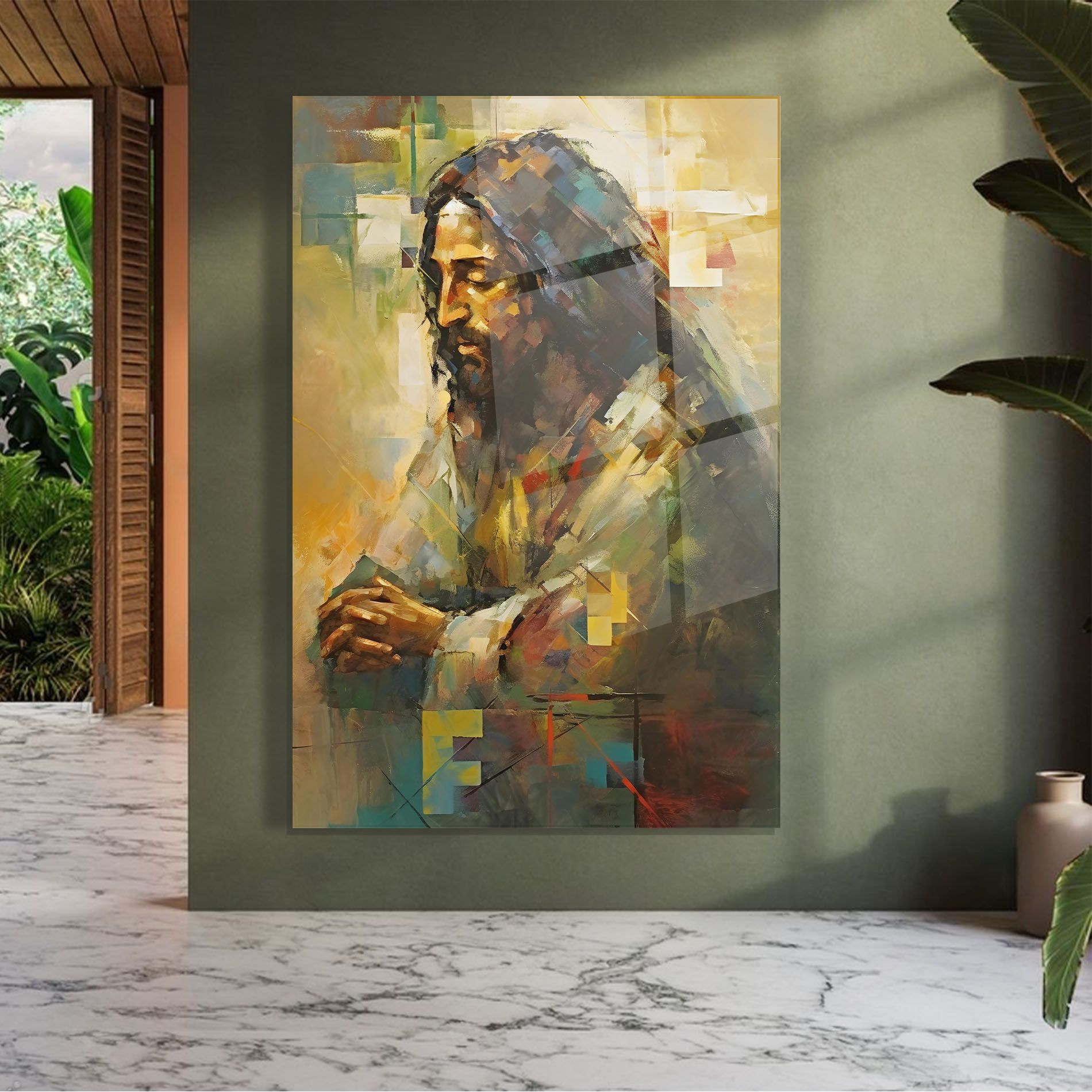 Christ Painting Art mockup 7