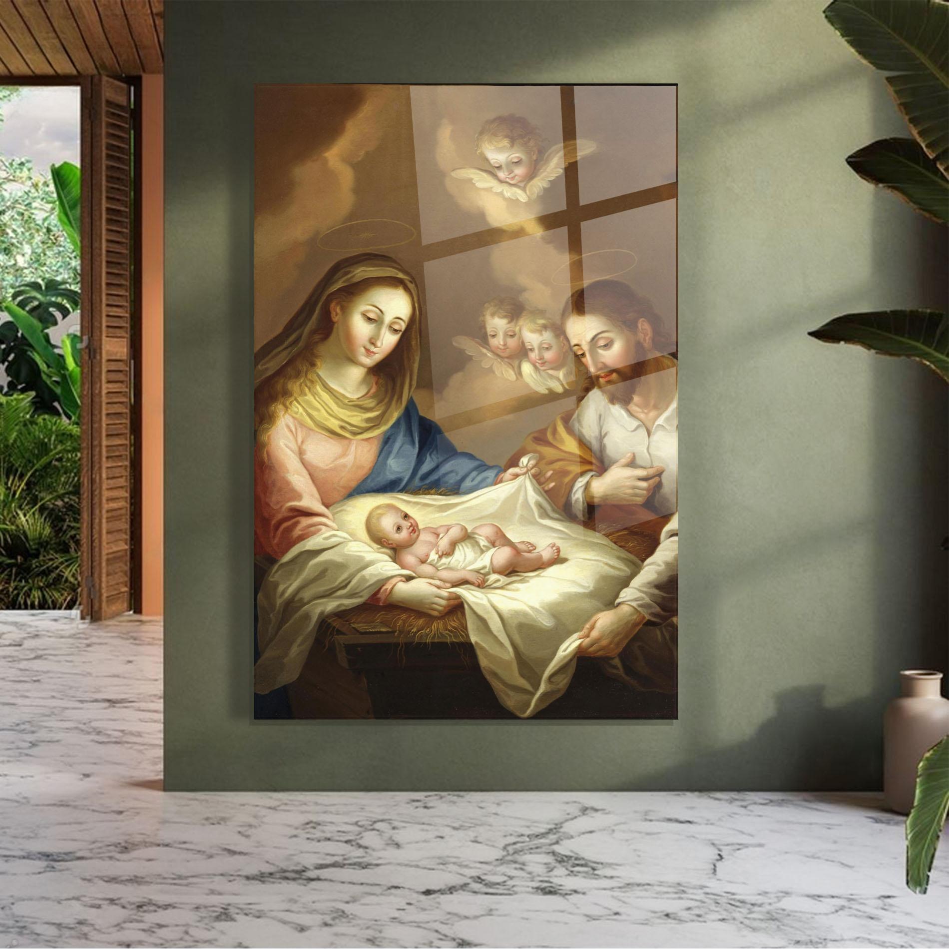 Стъклена картина Devine Reflection mockup 7