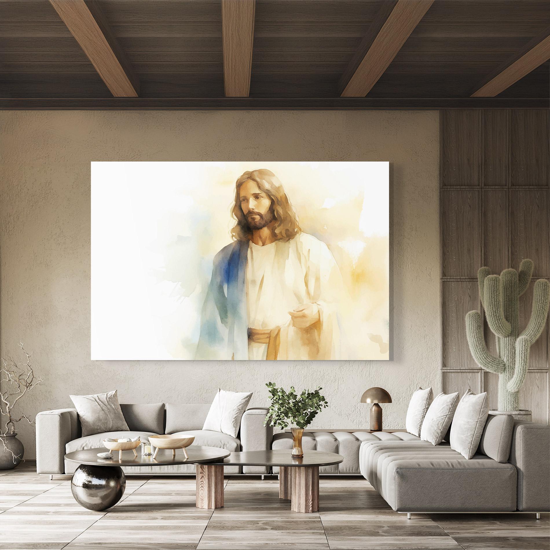 Стъклена картина Jesus Light Art mockup 8