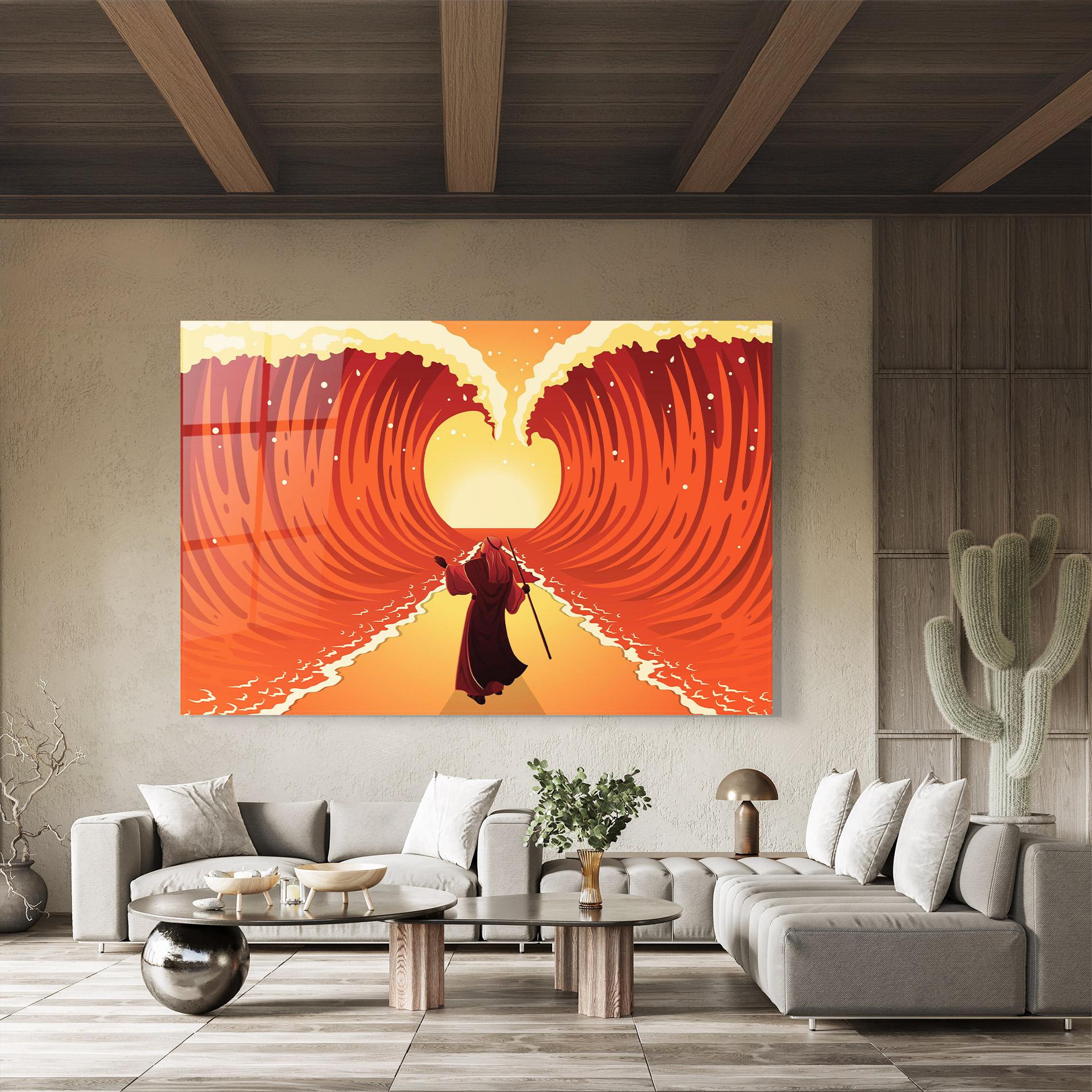 Стъклена картина Moses mockup 8