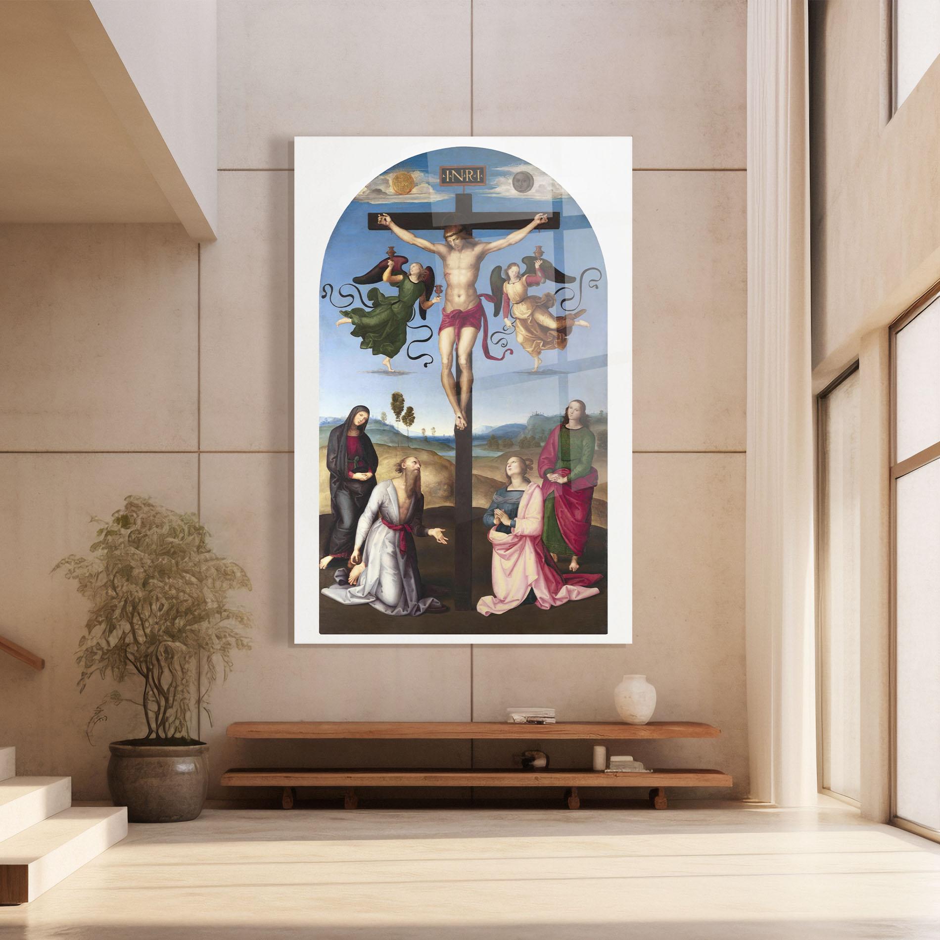 Стъклена картина Blue Sky Jesus mockup 8