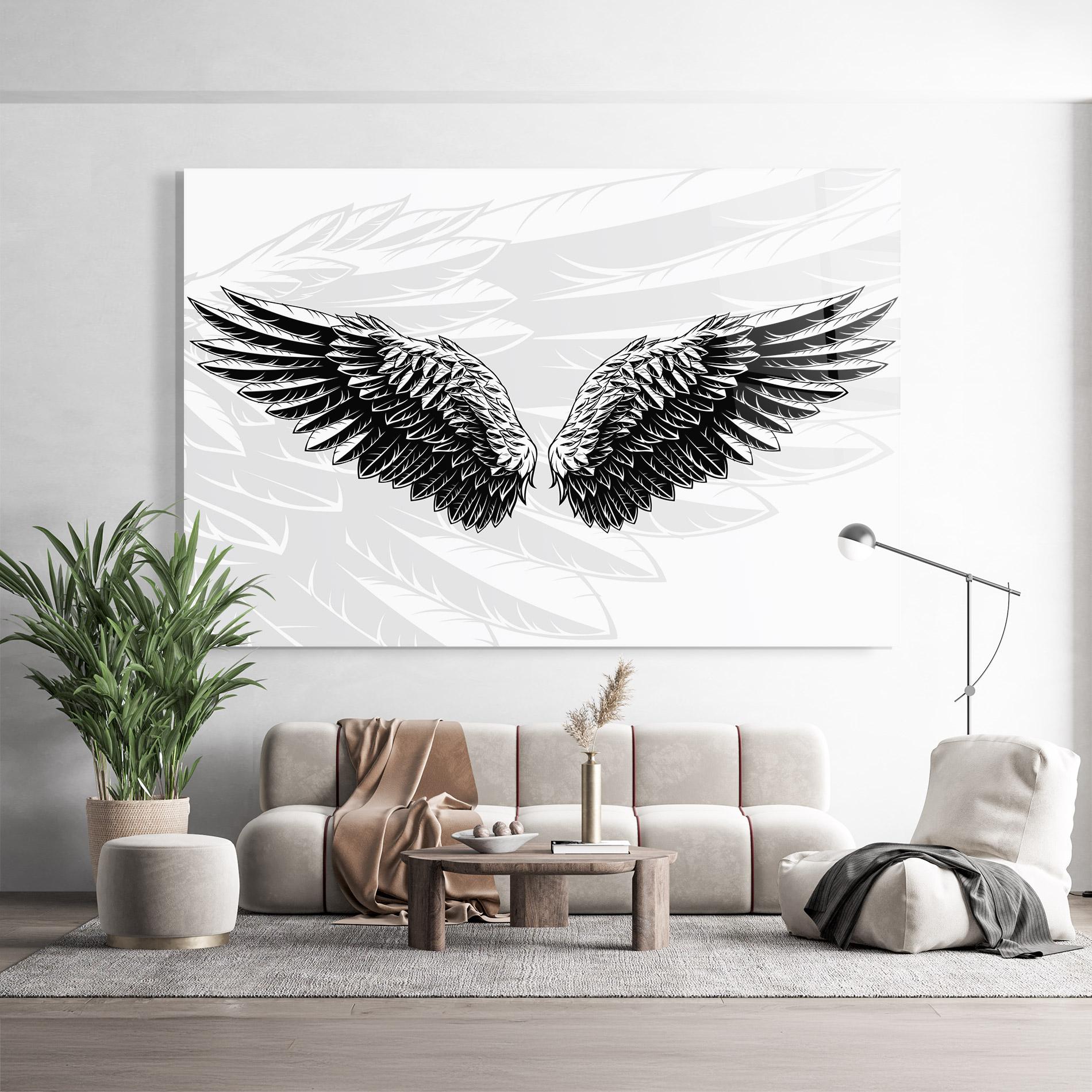 Стъклена картина Angel Wings mockup 9