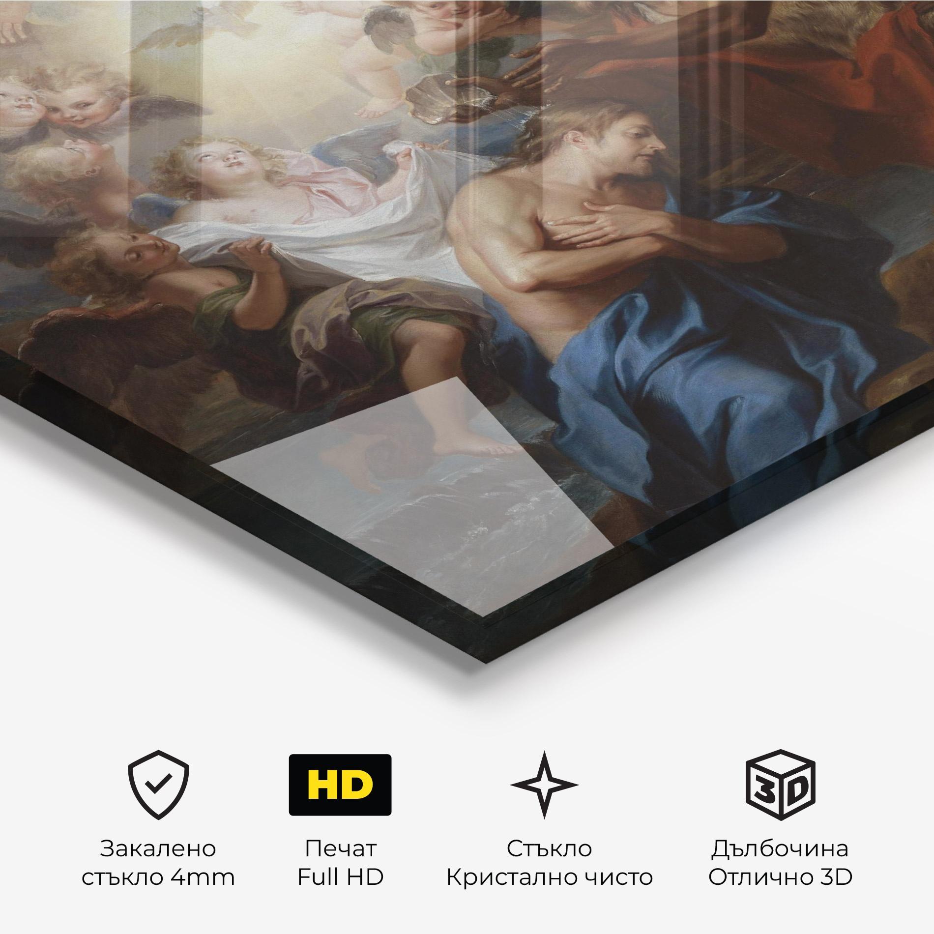 Стъклена картина Bird Floating mockup 3