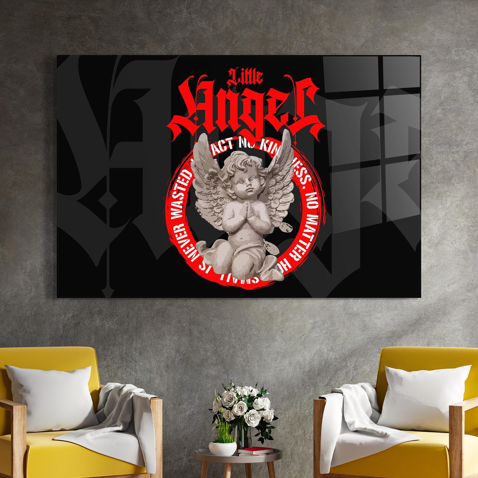 Стъклена картина Little Angel mockup 4